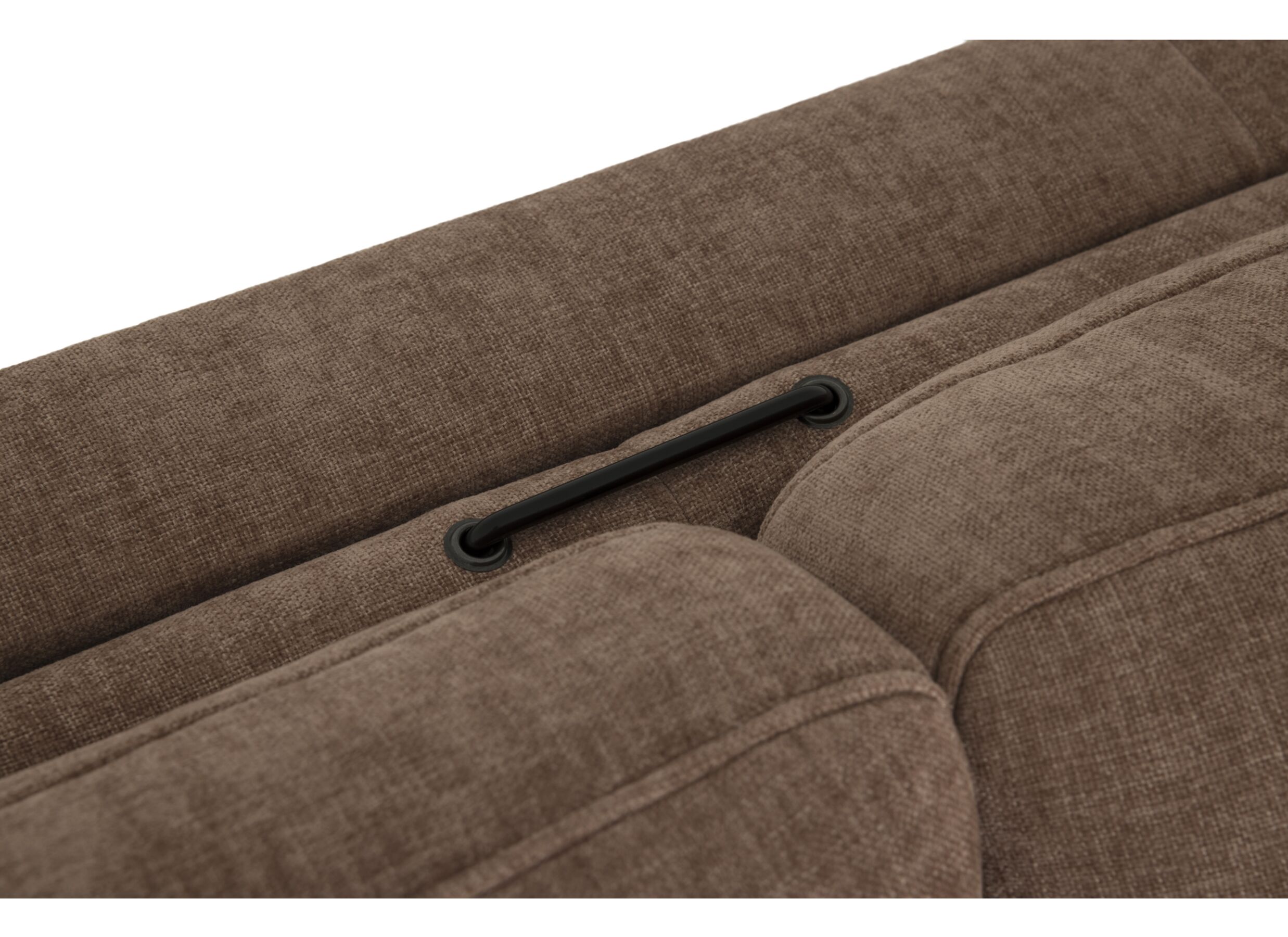 Detailfoto - Hoeksalon Alea 272x178cm - stof - siena met bedfunctie