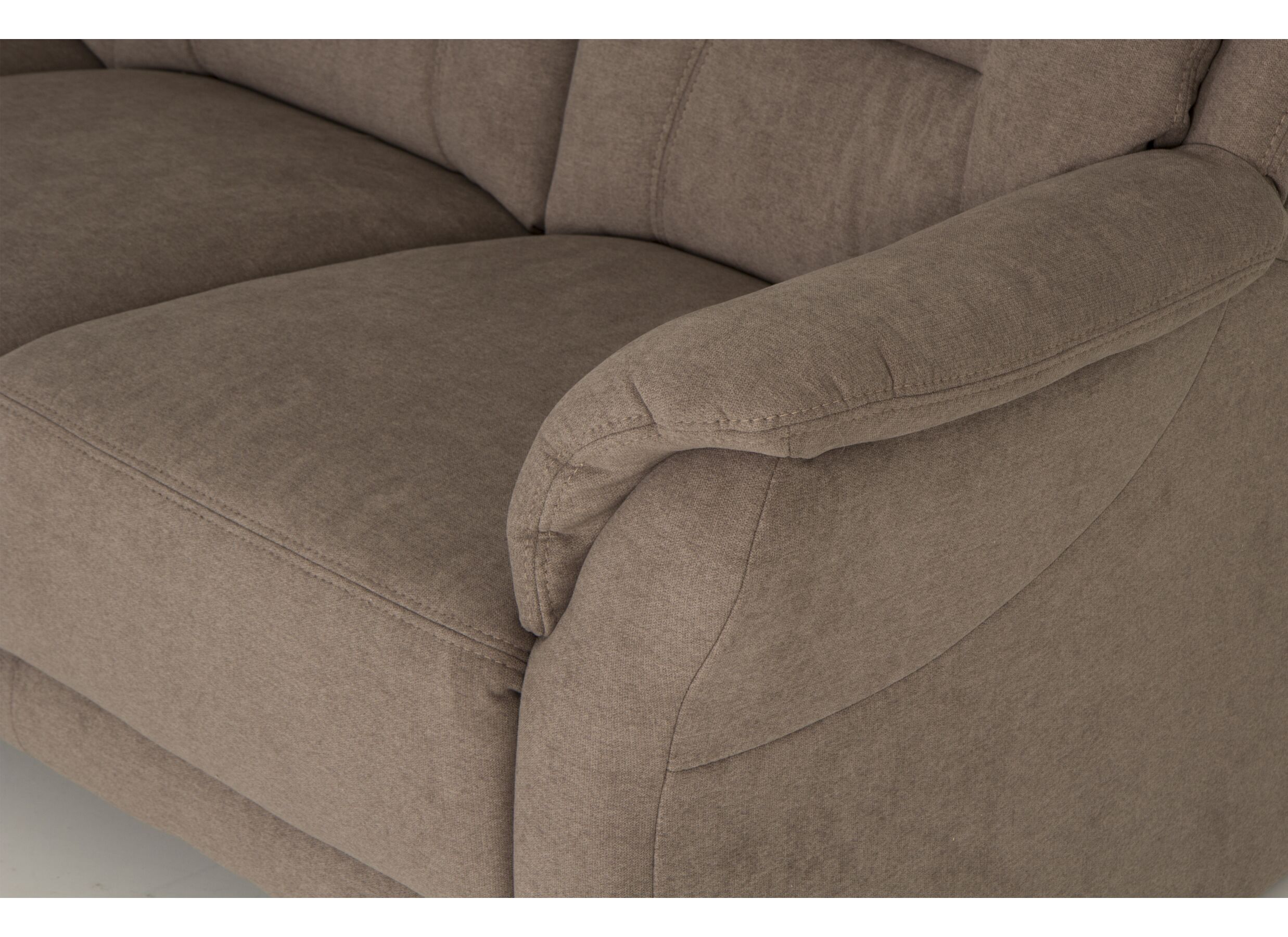 Detail - Canapé Marente 3+2+1 places - tissu - brun avec pouf
