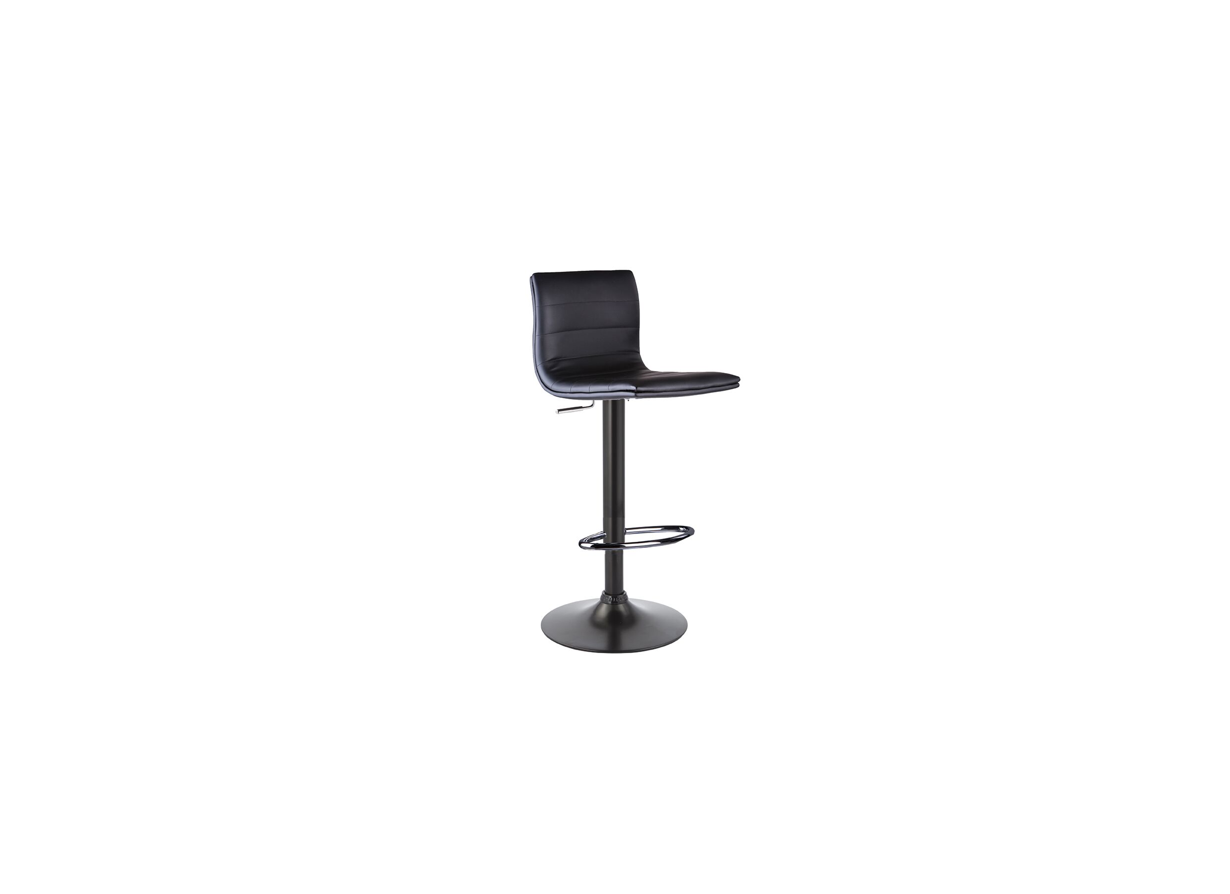 Chaise de bar Midnight HA57-77cm - similicuir - noir