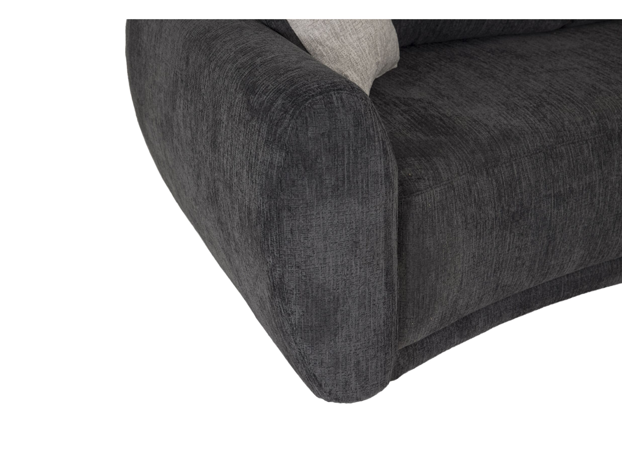Canapé d'angle Laguna 325x180cm - tissu - gris foncé