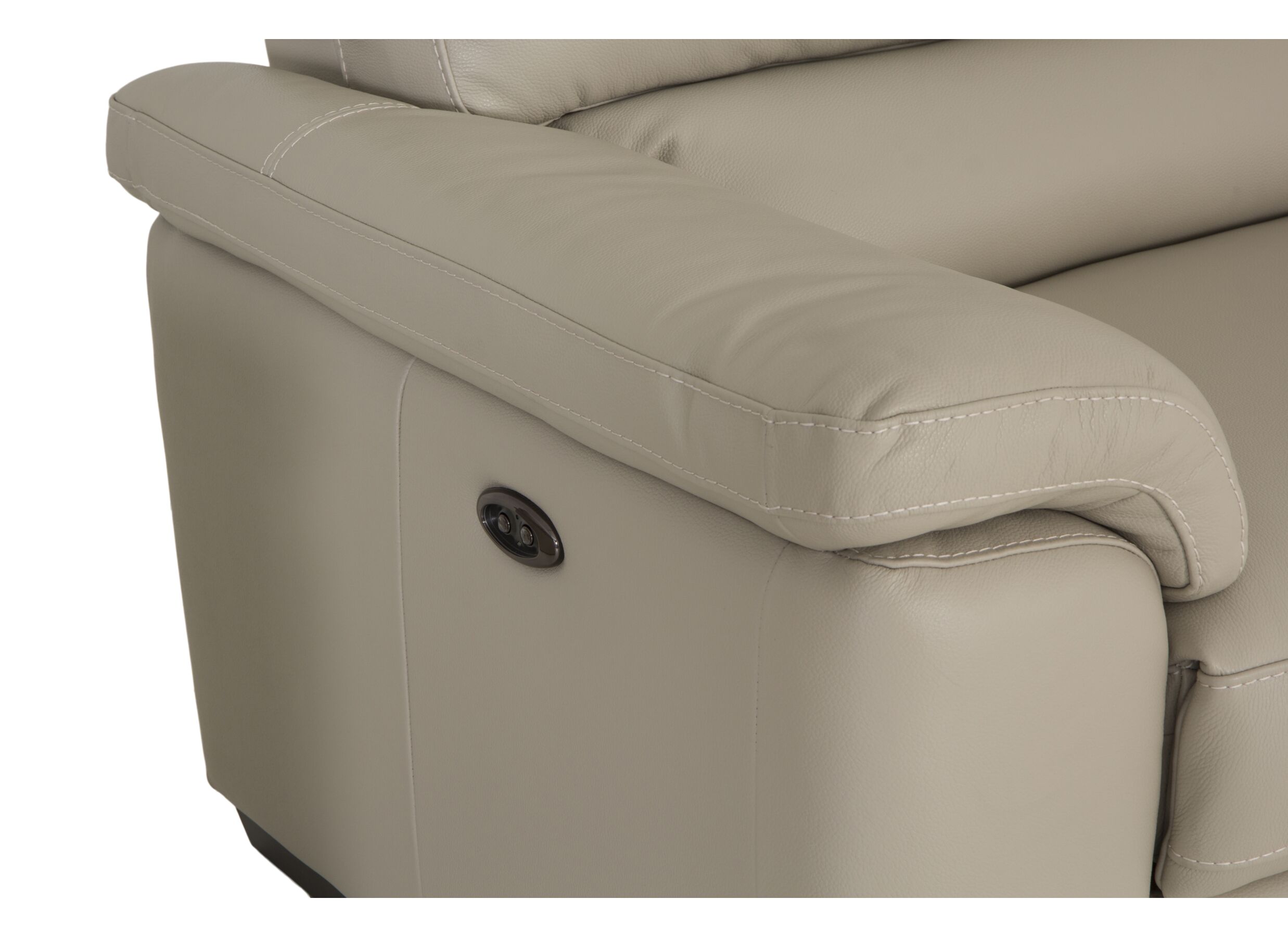 Zetel Aventi 2,5+2-zit - leder - grijs met relax
