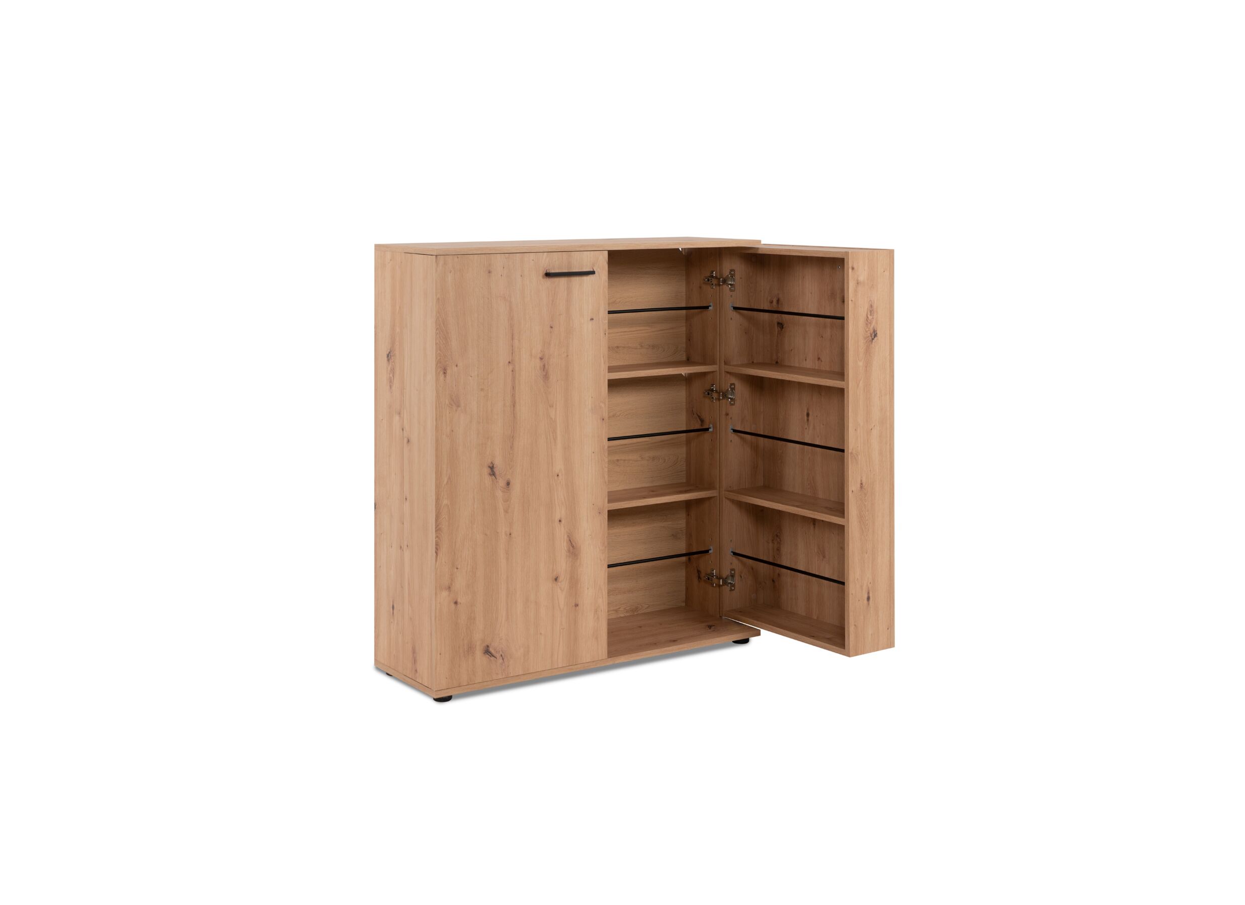 Schoenenkast Satos 100x34x110cm - melamine - artisanale eik