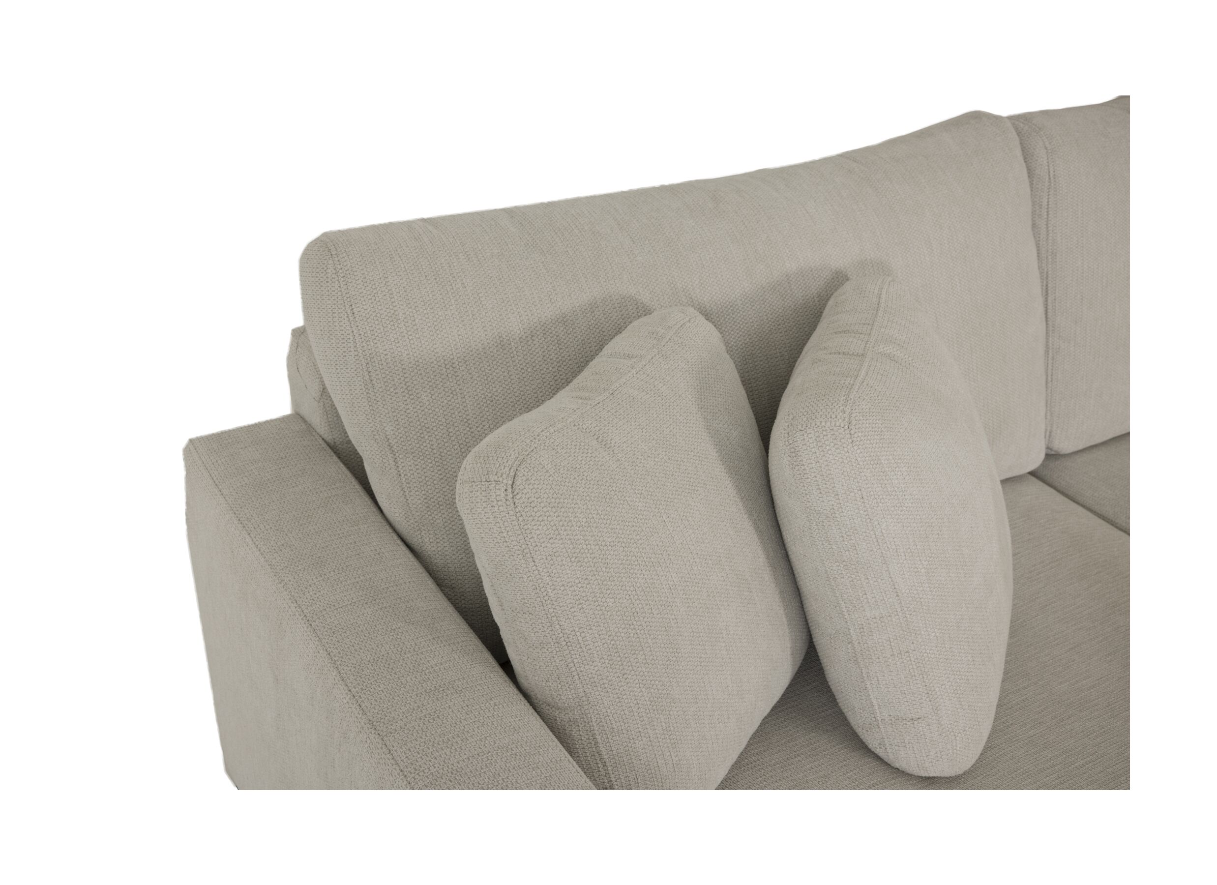 Detailfoto - Hoeksalon Izmir 378x230cm - stof - greige