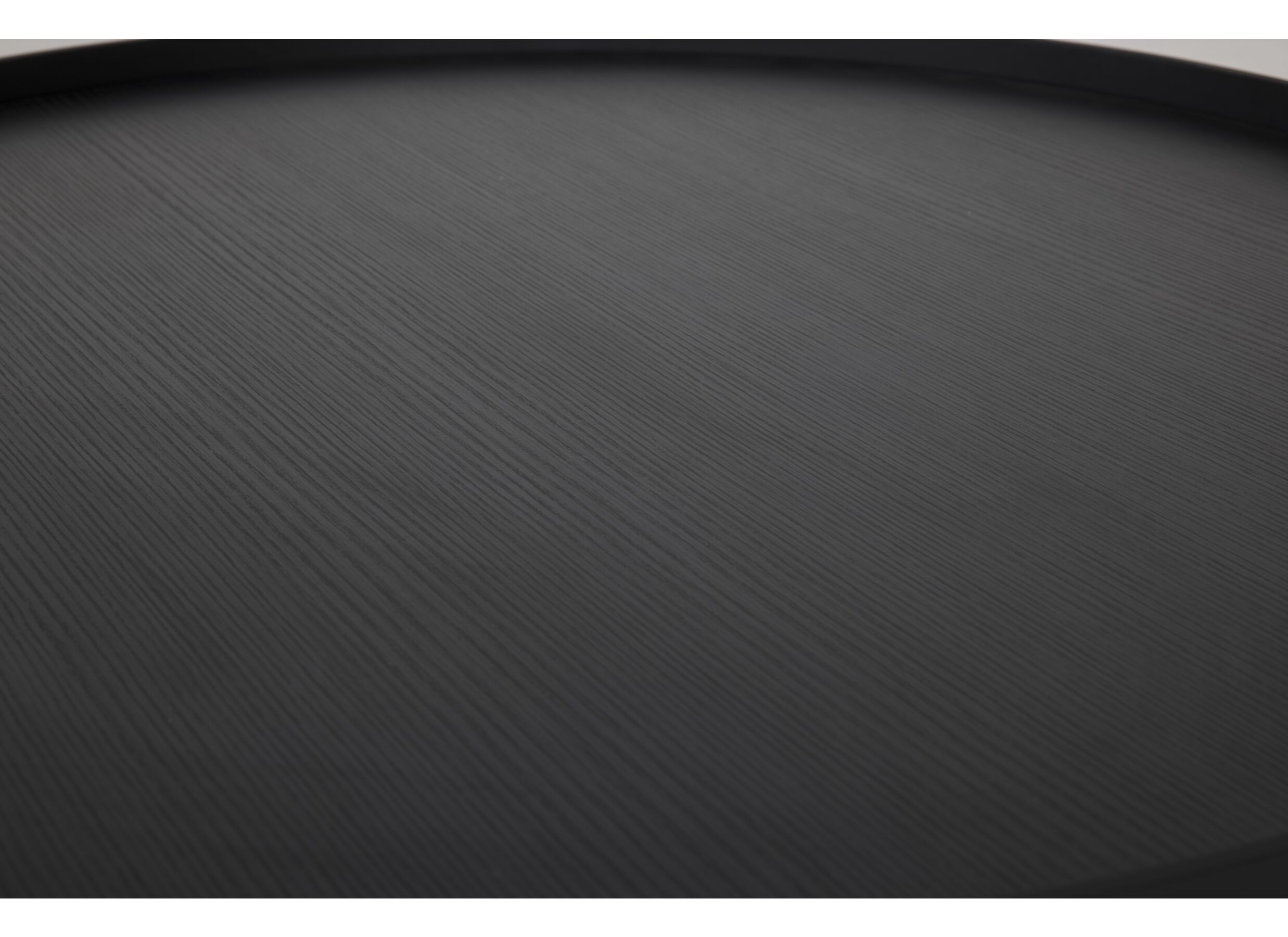 Table basse Tucci Ø102cm - mélamine & métal - noir