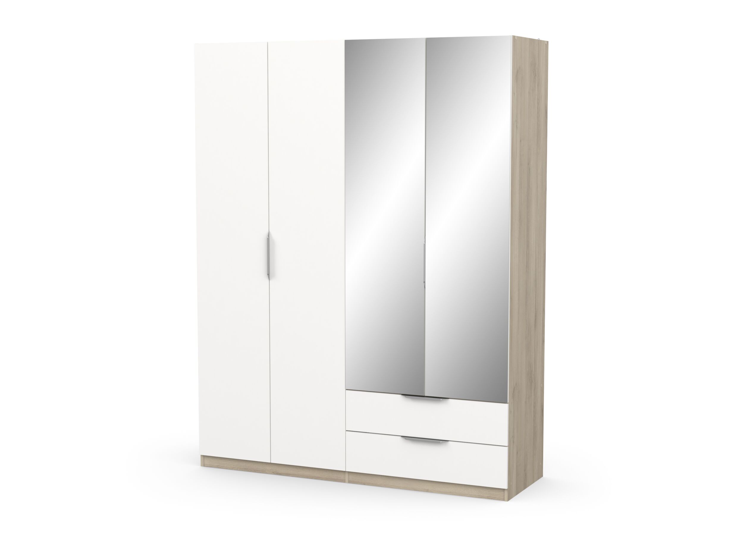 Aperçu - Garde-robe Ghost 157cm - décor - chêne kronberg/blanc
