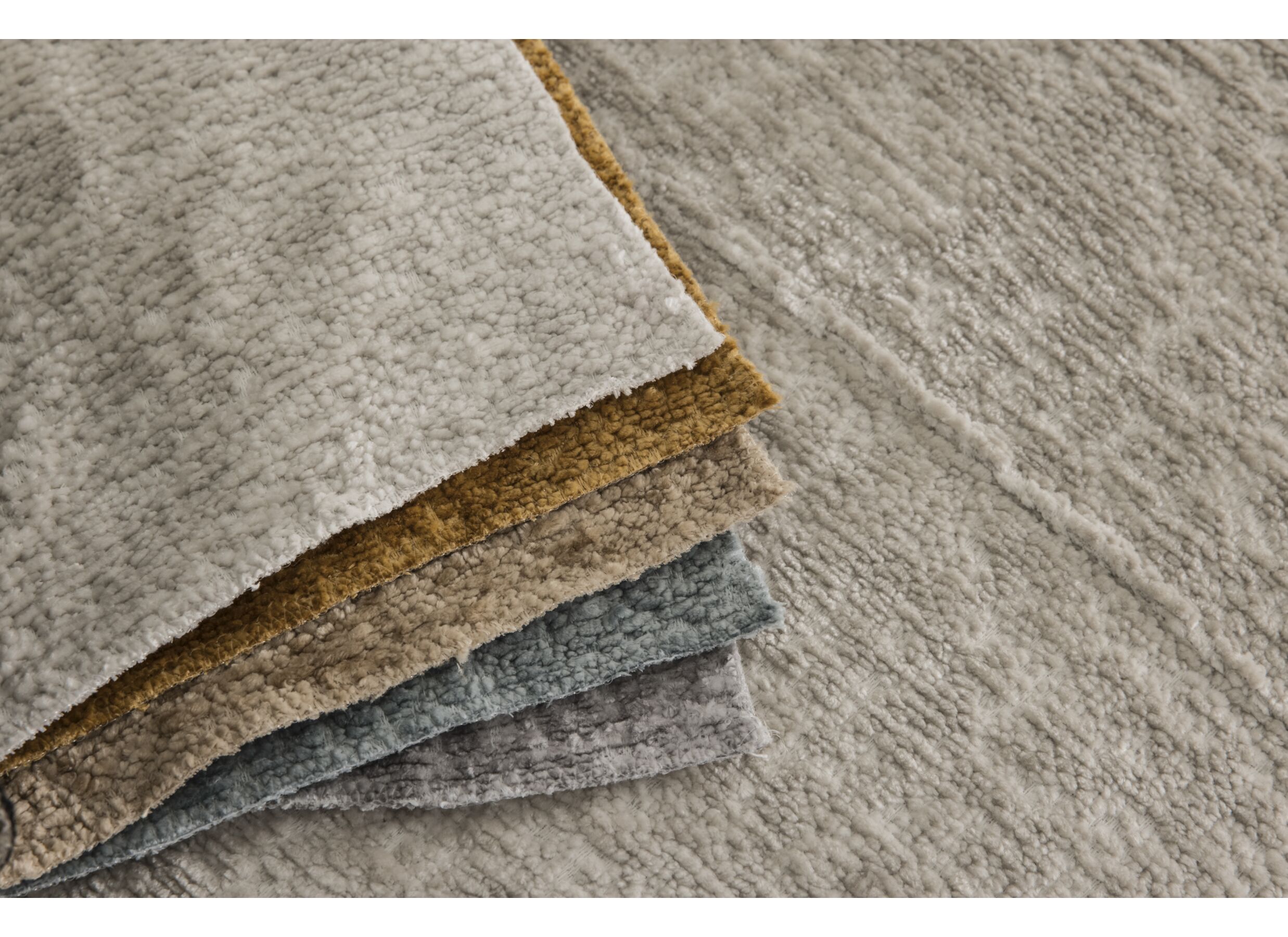 Canapé d'angle Roll 329x265cm - tissu - turtledove avec relax et rangement