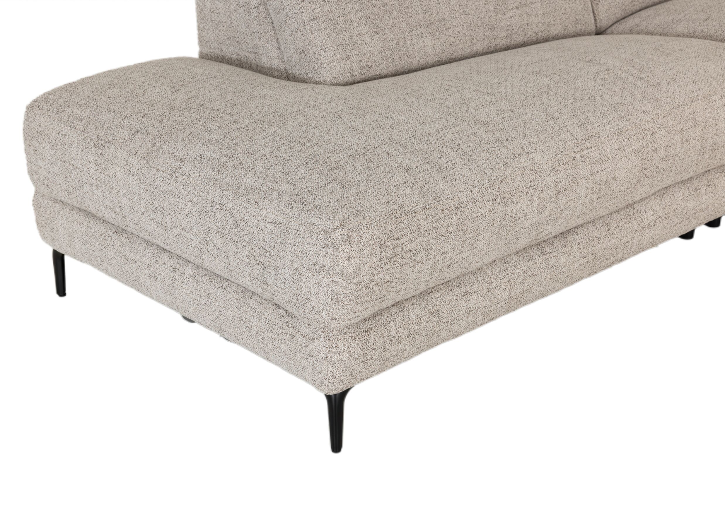 Detail - Canapé d'angle Vix 396x336cm - tissu - beige avec relax