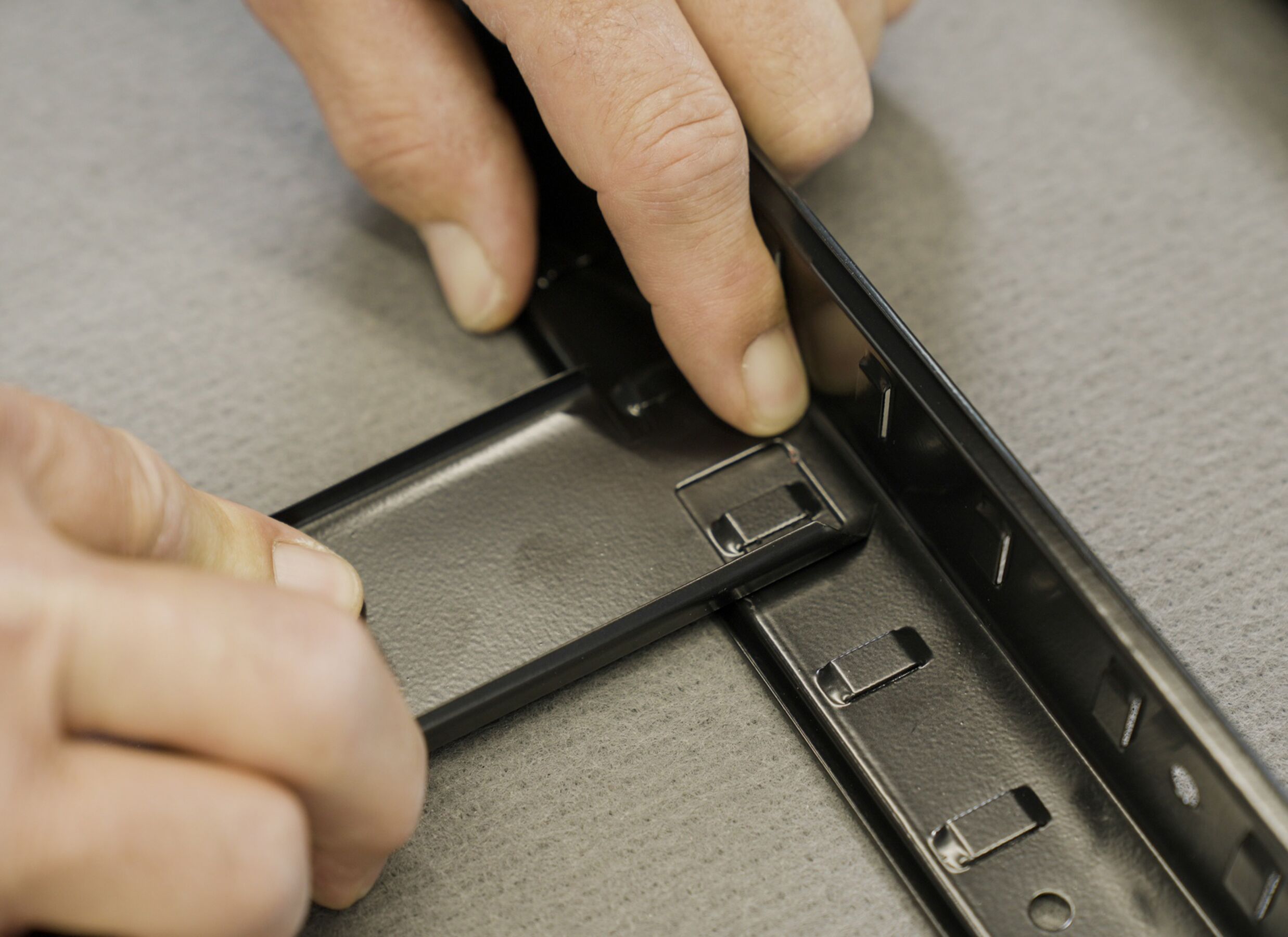 Overzichtsfoto - Opbergrek Heavy Duty 180x90x40cm - MDF & metaal - zwart