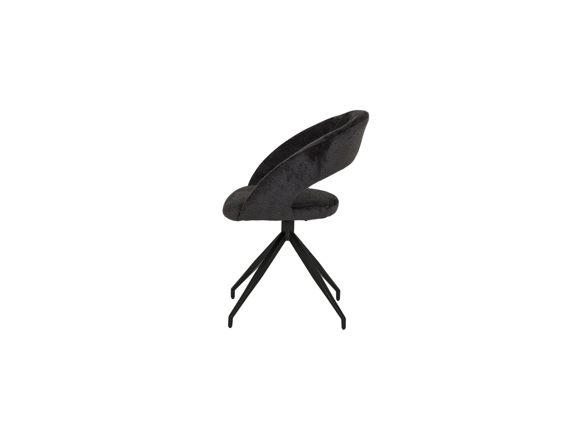 Aperçu - Chaise Indy 58x60x85cm - tissu - anthracite