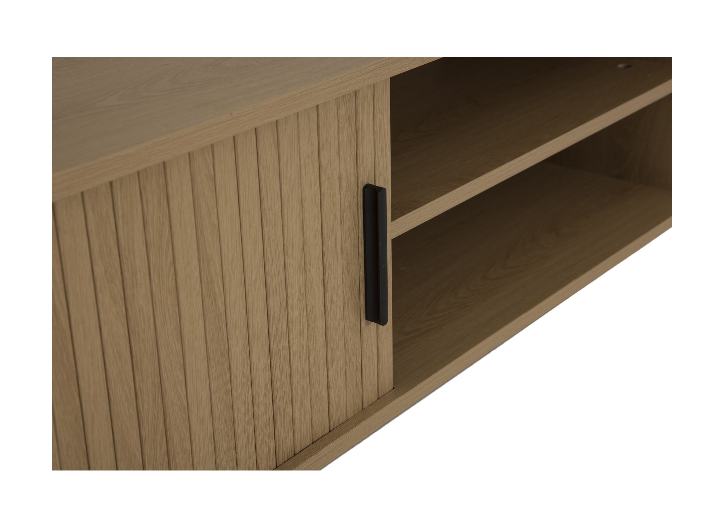 Detail - Meuble TV Kajsa 56B 160x40x45cm - mélamine - chêne
