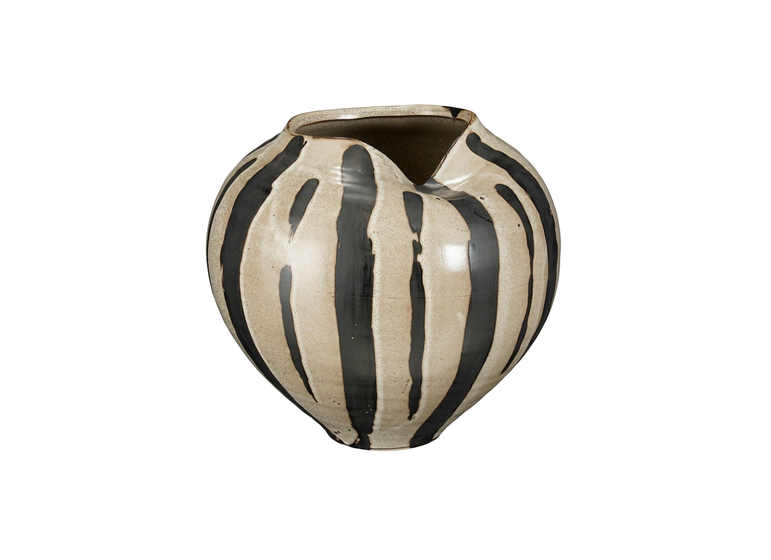 Vaas Nanda Ø26 - Vase Nanda Ø26,5x23,5cm - stoneware - brun