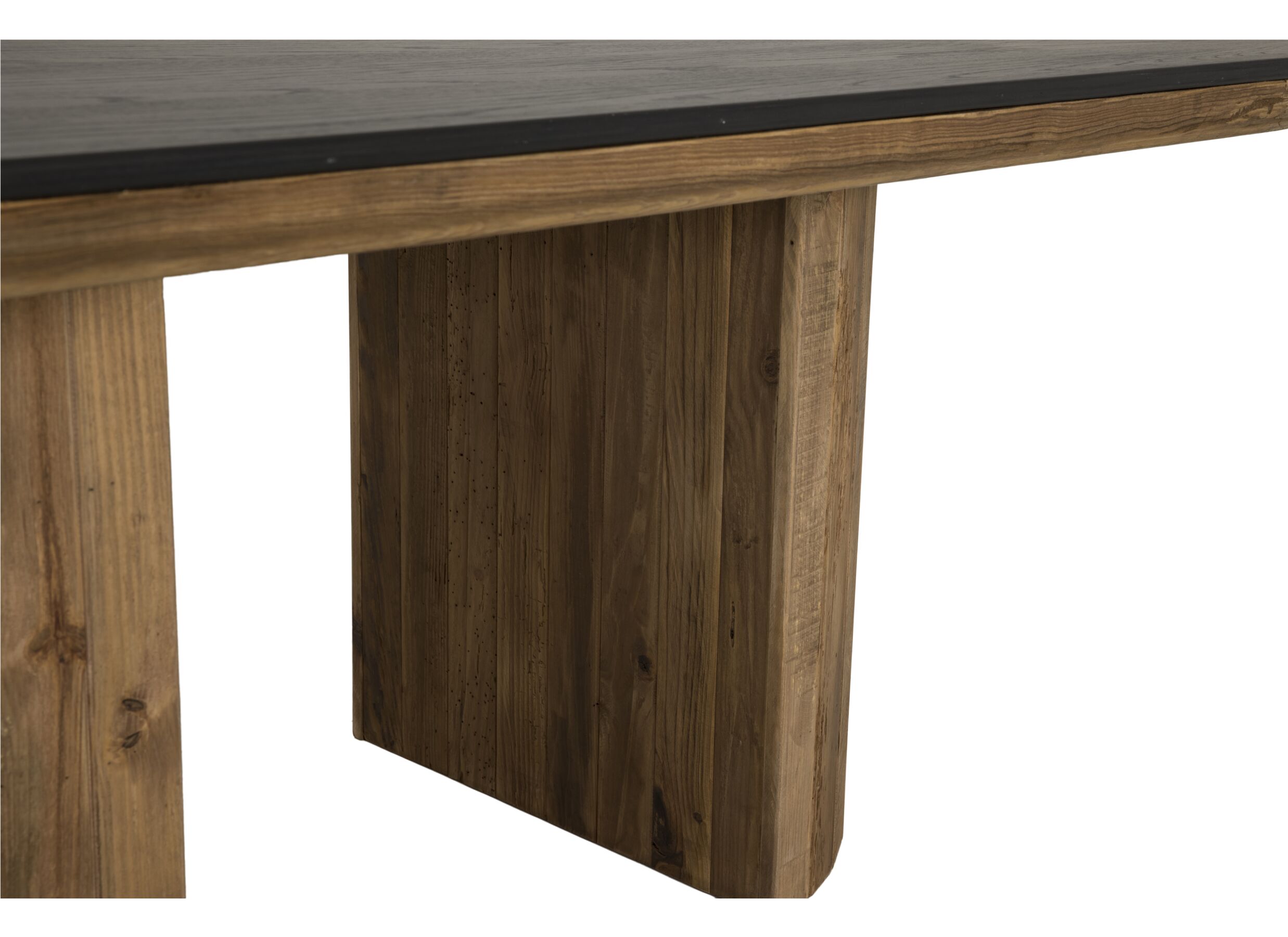 Detailfoto - Tafel Bonanza 240x104cm - gerecycleerd den massief - naturel
