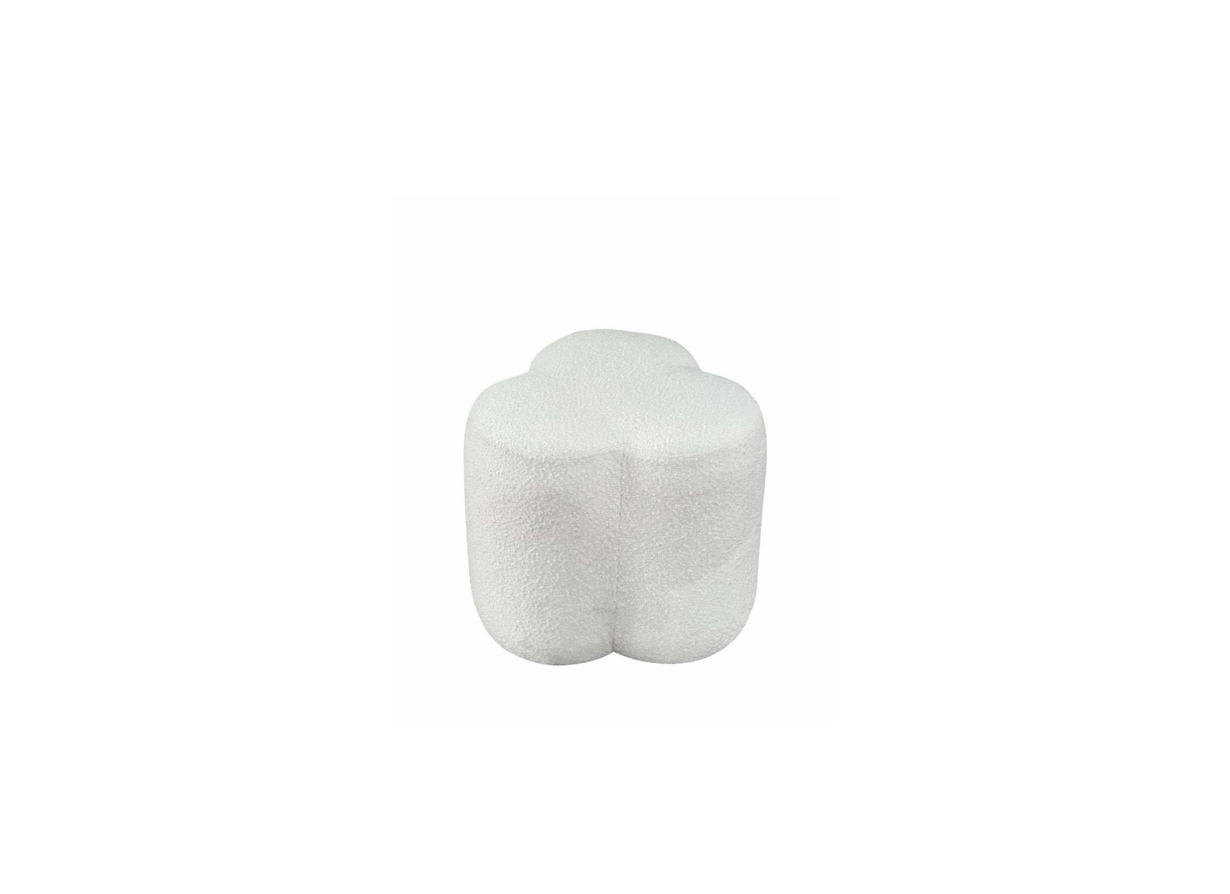 Poef Triade 46x44x42cm - polyestervezel - wit - Poef Triade 46x44x42cm - polyestervezel - wit