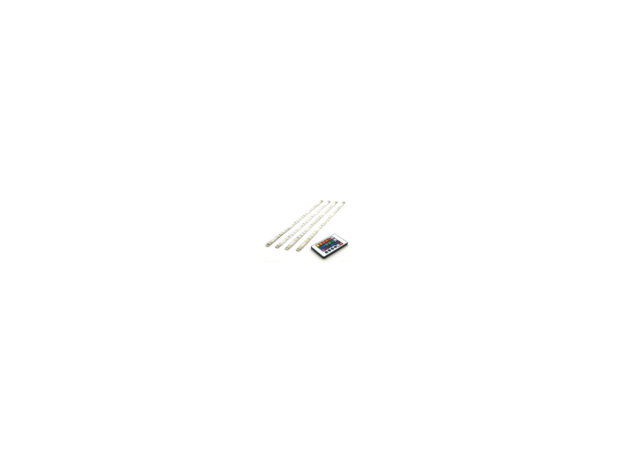 Ruban LED RGB IP44 lot de 4 - Ruban LED RGB IP44 lot de 4
