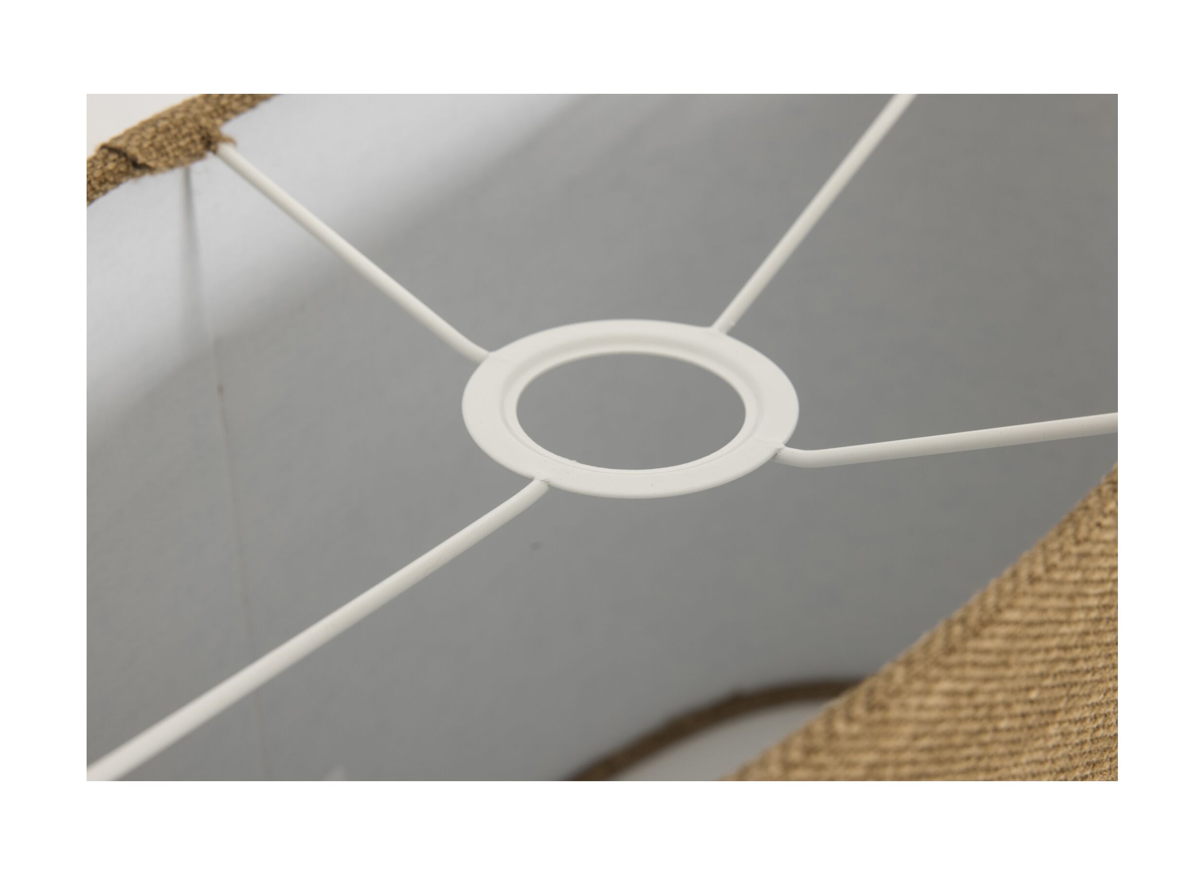 Detailfoto - Lampenkap Ø40cm - stof - caramel