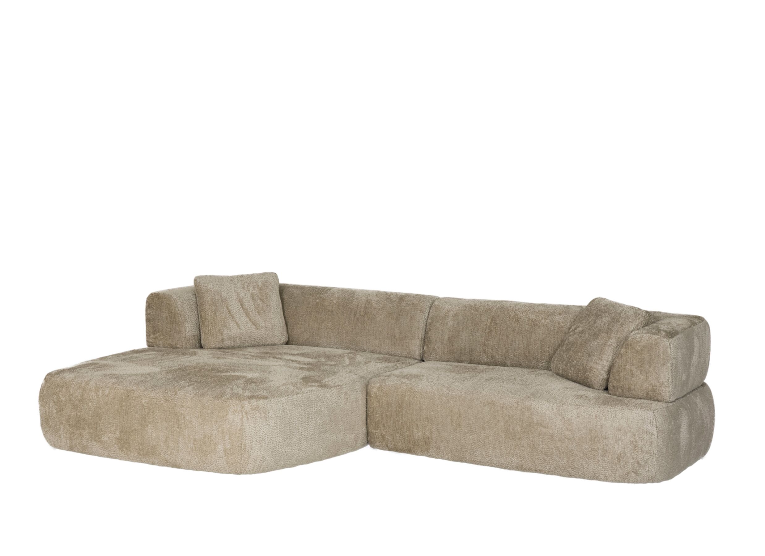 Hoeksalon Eder 310x190cm - stof - taupe - Hoeksalon Eder 310x190cm - stof - taupe