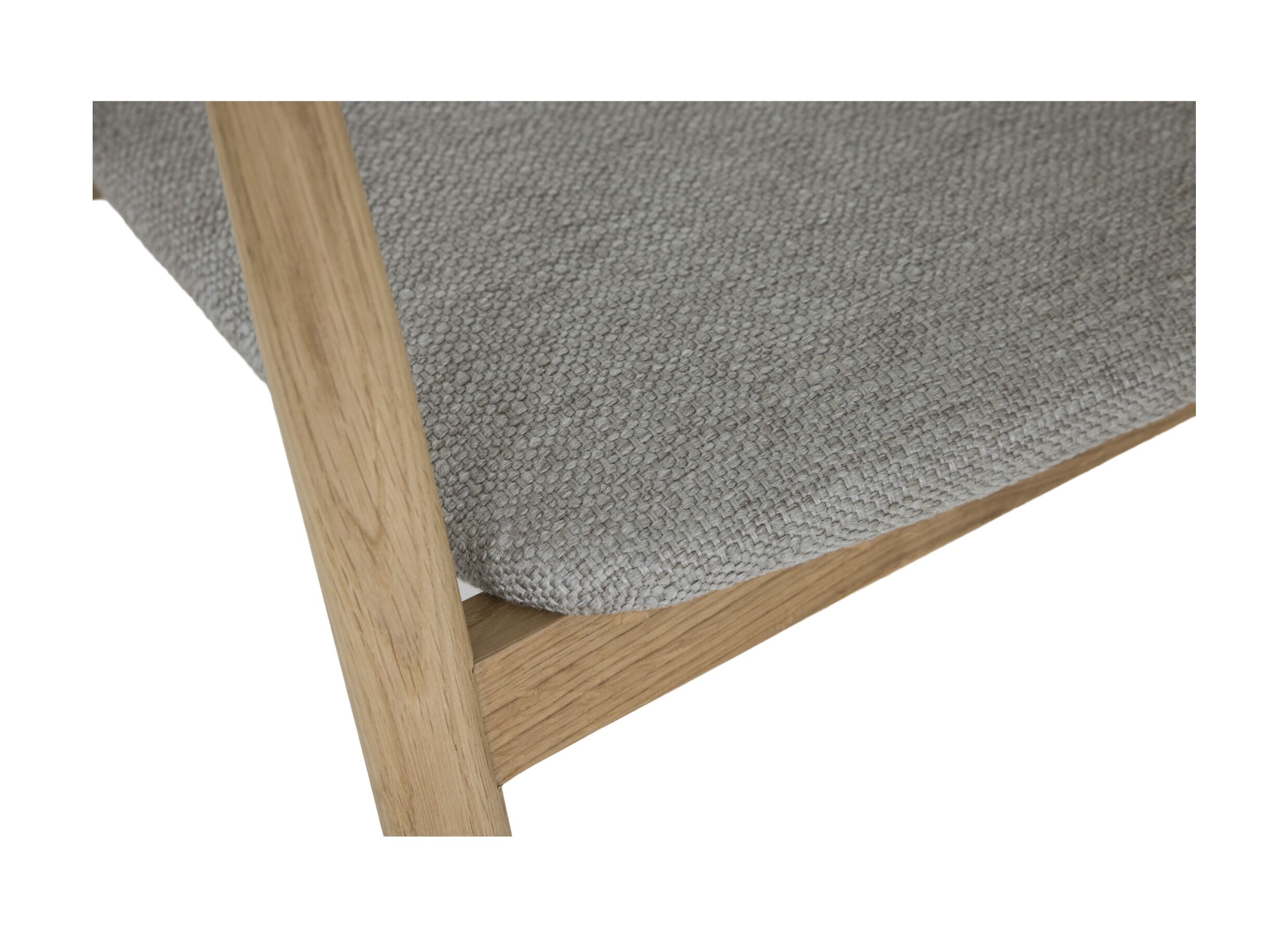 Detail - Chaise Baradine 56x55x78cm - chêne massif - naturel/gris clair