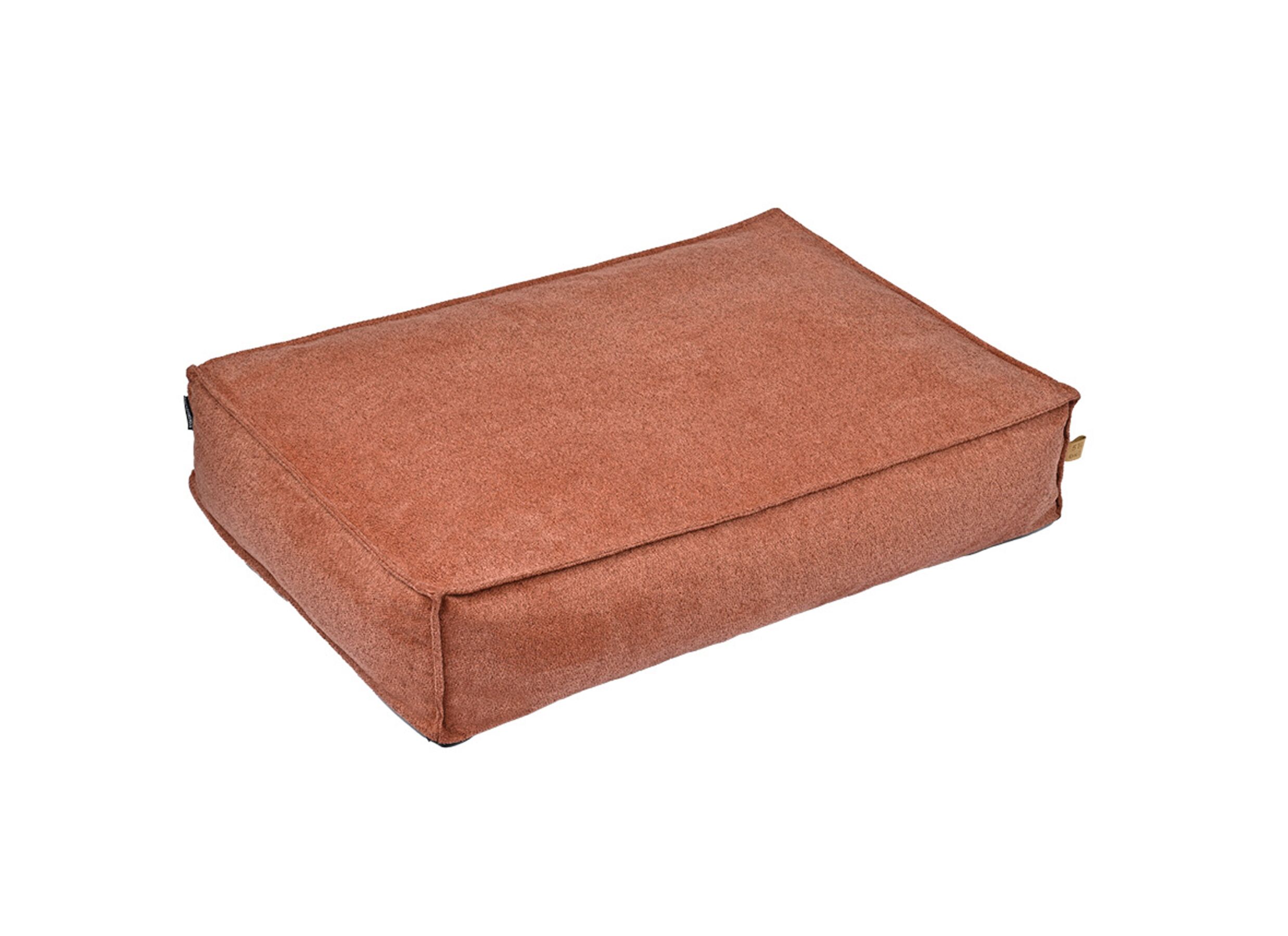 Plus Important - Coussin pour chien Box Orthopedic 100x70cm - tissu - rouille