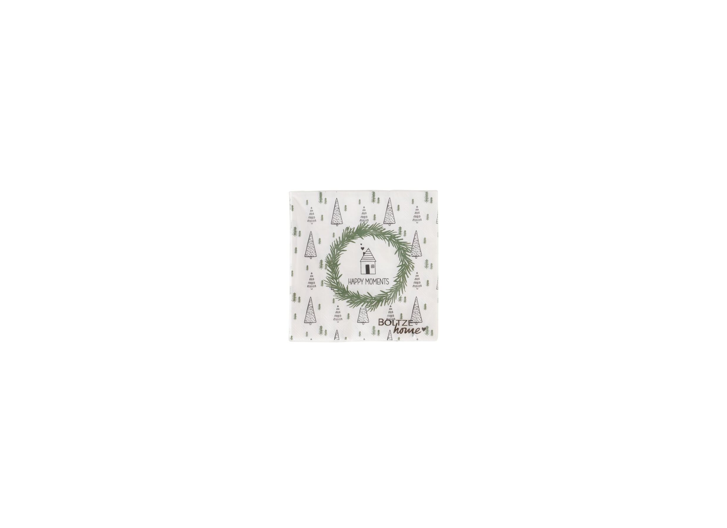 Aperçu - Serviette Skane 17x17cm vert blanc 20 pièces