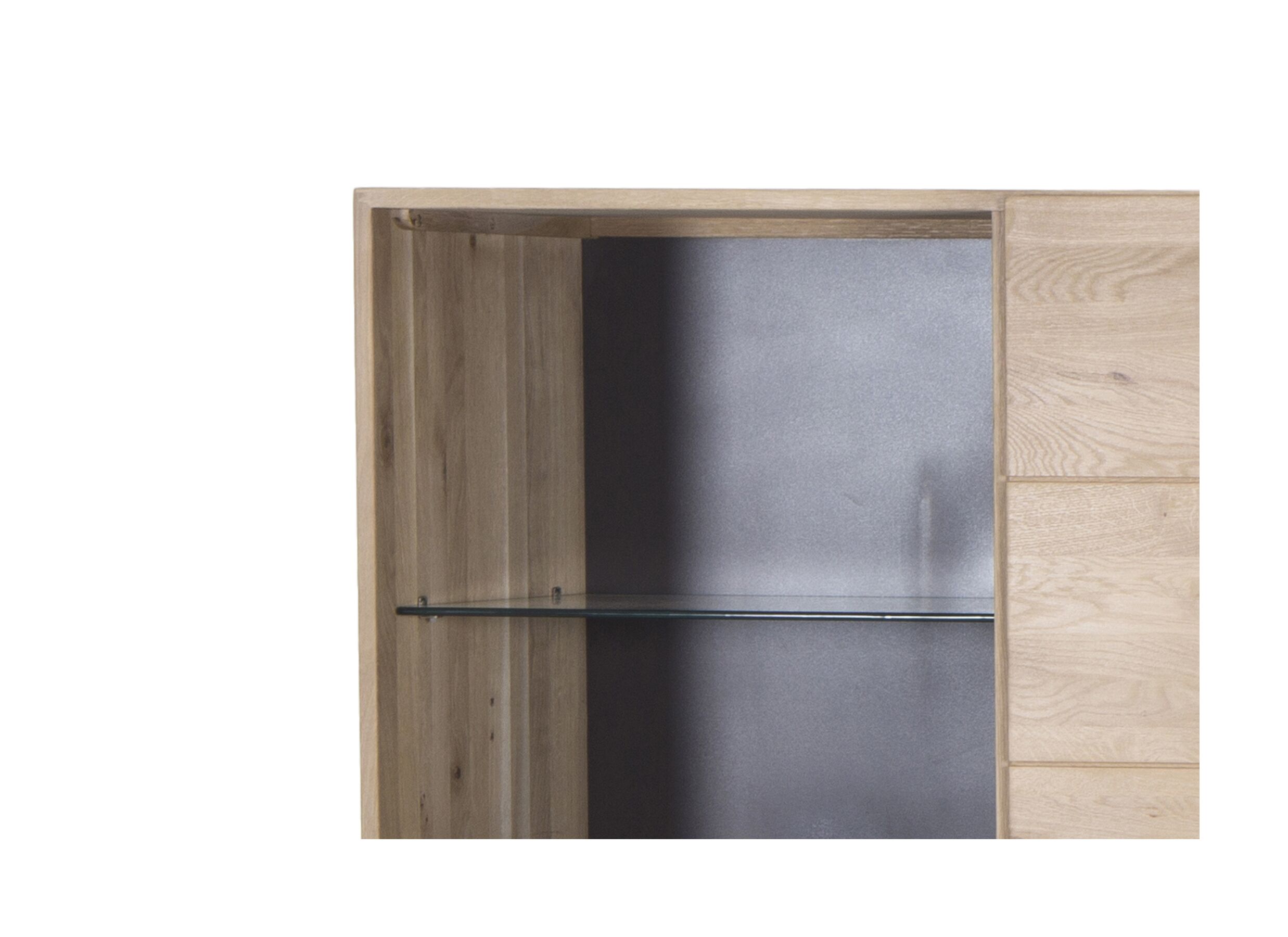 Meuble Bar Palacio 125cm - chêne massif/décor - naturel