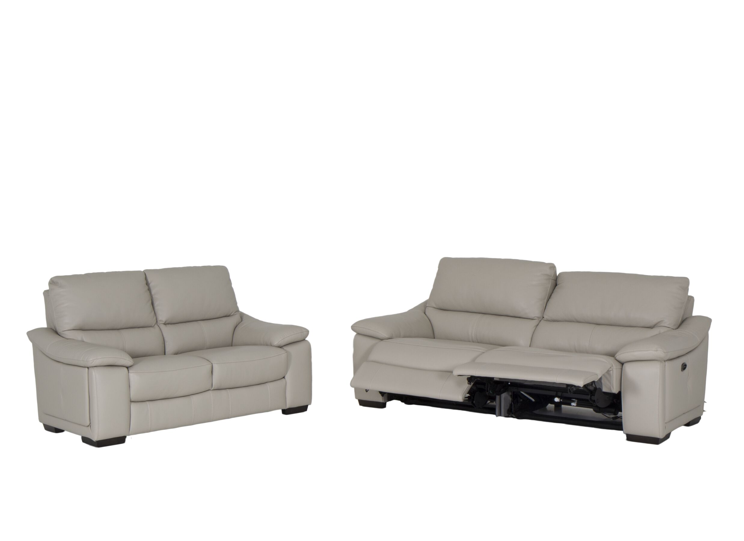 Zetel Elegy 3+2-zit - leder - grijs met relax