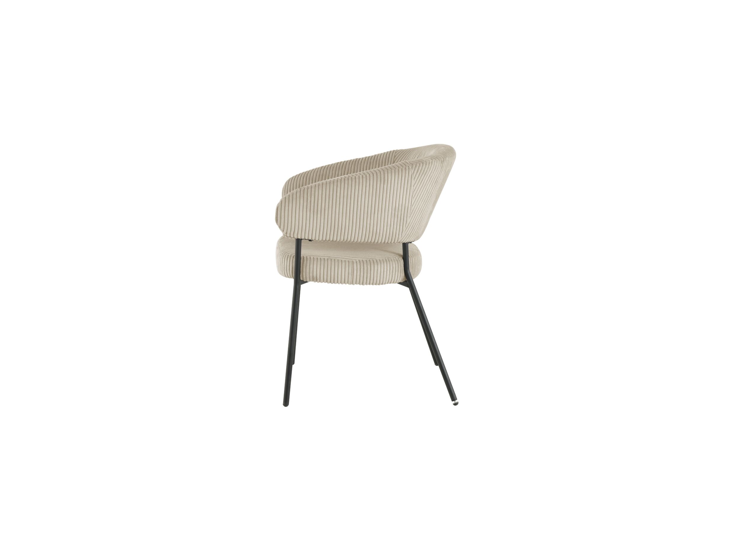 Overzichtsfoto - Stoel Caly 60x62x81cm - ribfluweel - beige