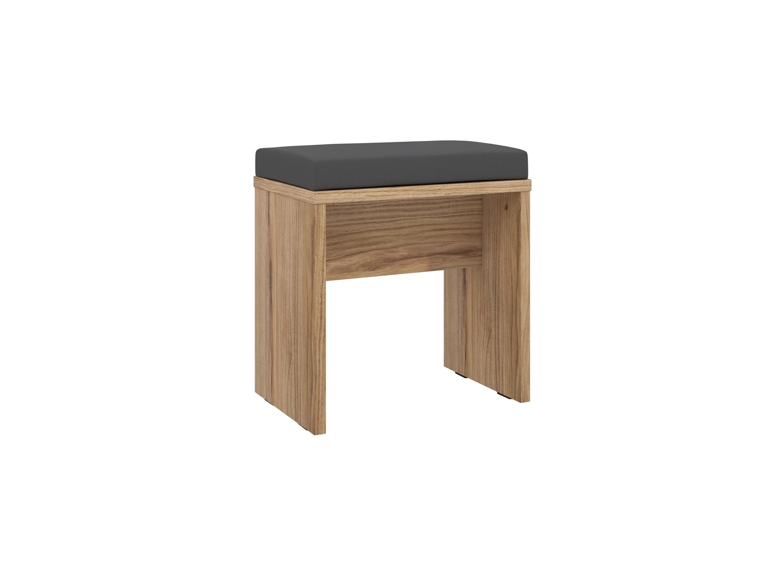 Banc Dalate 45x30x49cm - Banc Dalate 45x30x49cm - panneau décor - chêne châtaignier/noir mat