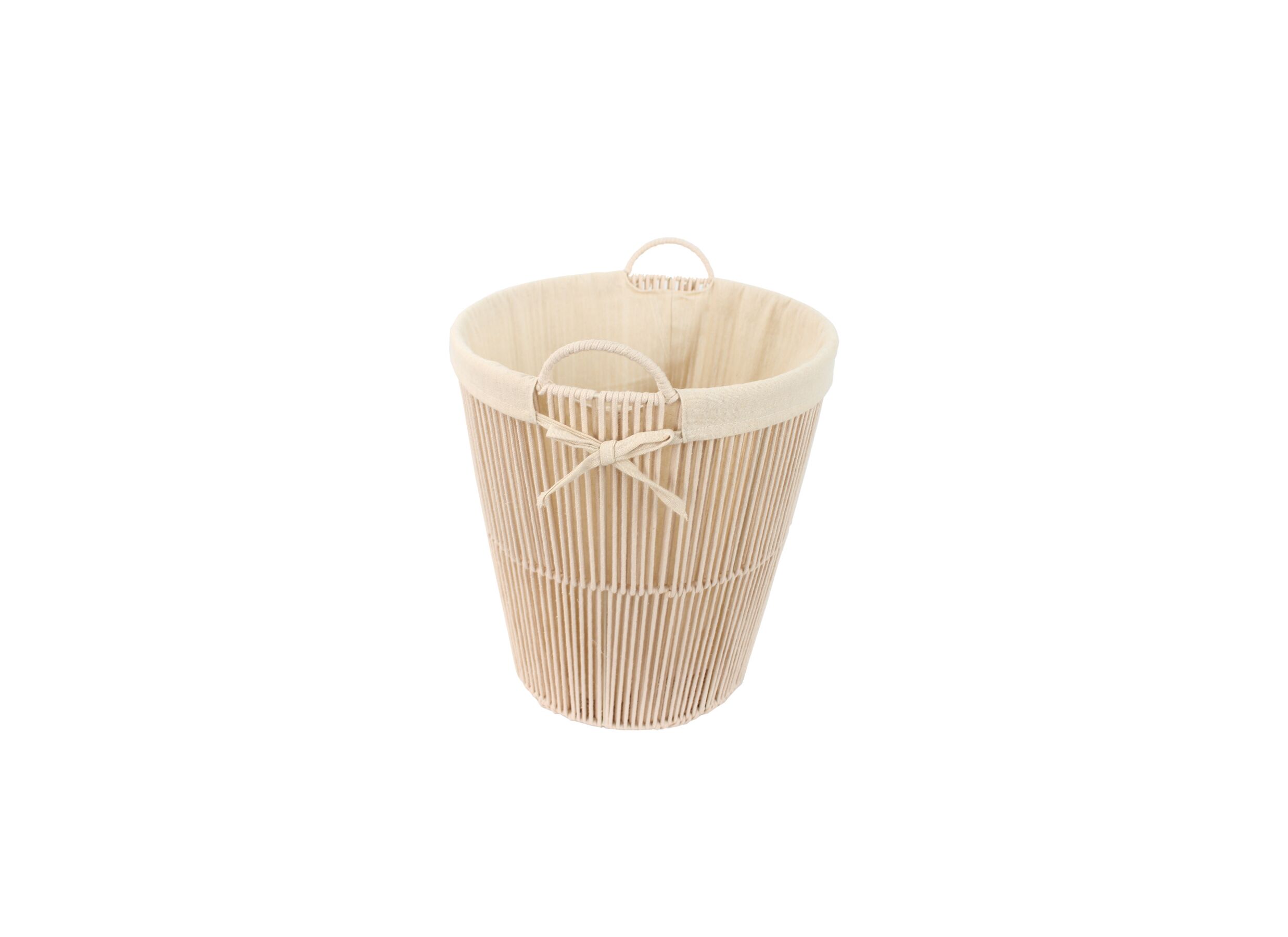 Aperçu - Panier à linge Muna Ø43x51cm - cordon en coton - naturel