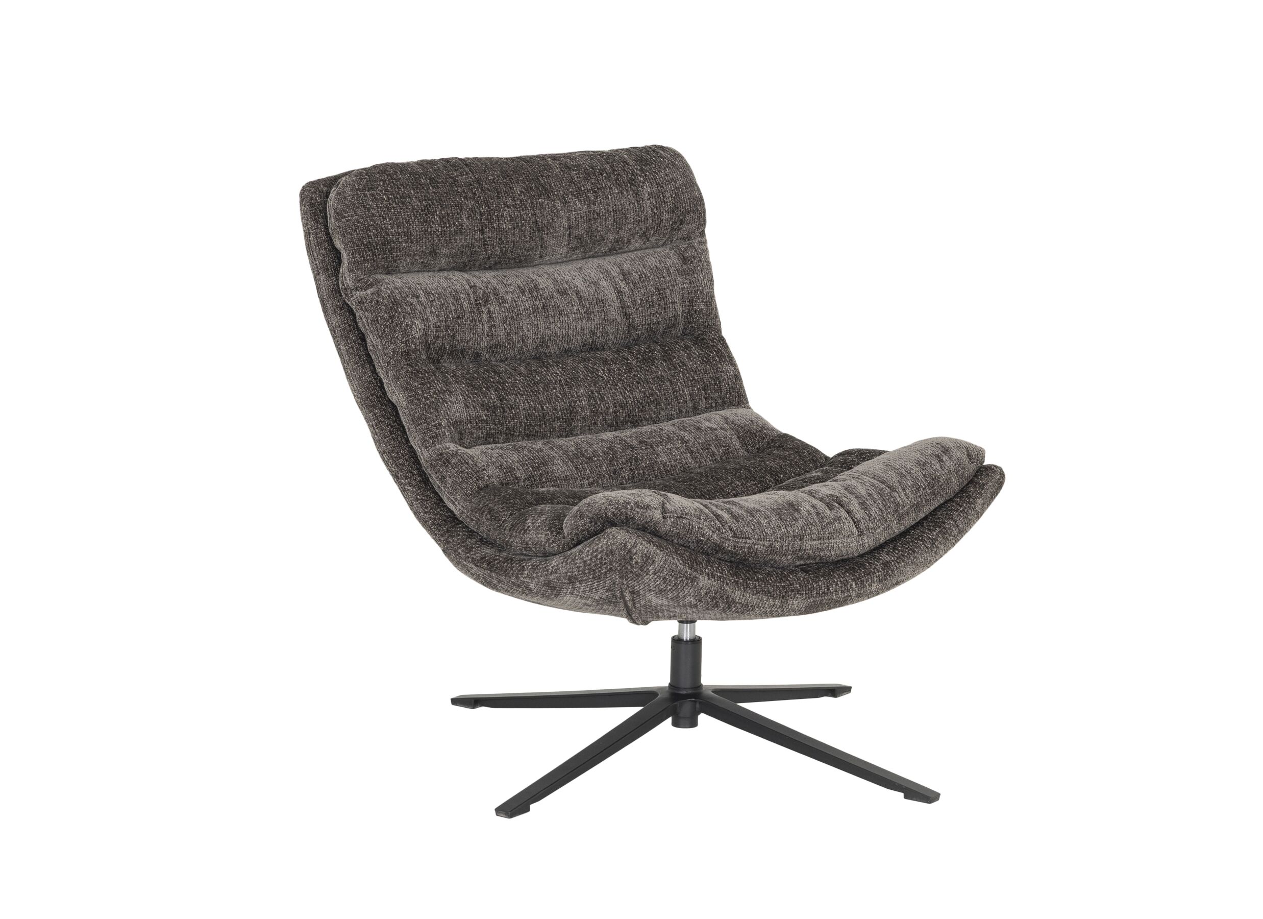 Fauteuil Leto 81x99x92cm - stof - antraciet - Fauteuil Leto 81x99x92cm - tissu - anthracite