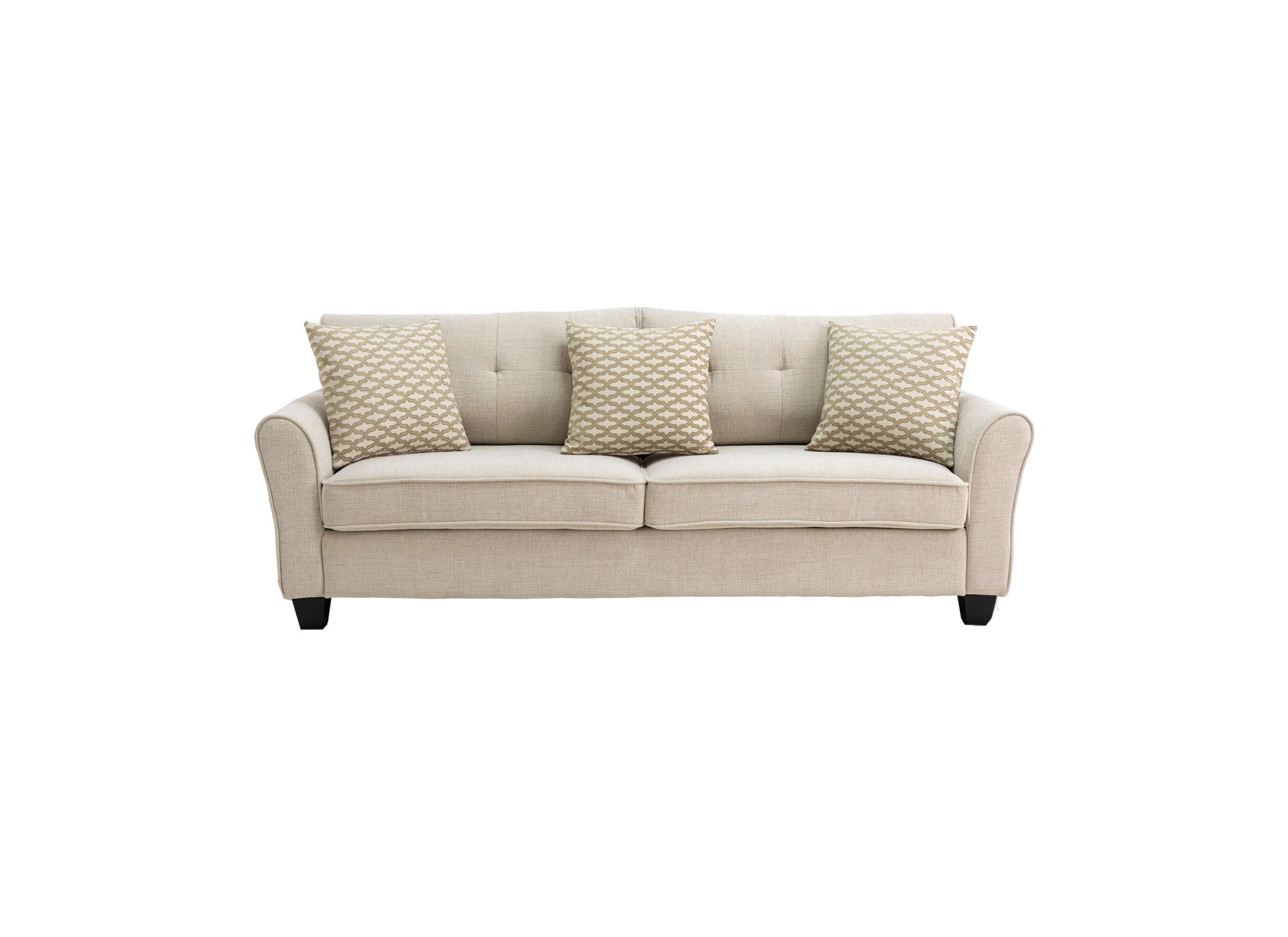 Zetel Road 3-zit stof beige - Canapé Road 3 places tissu beige