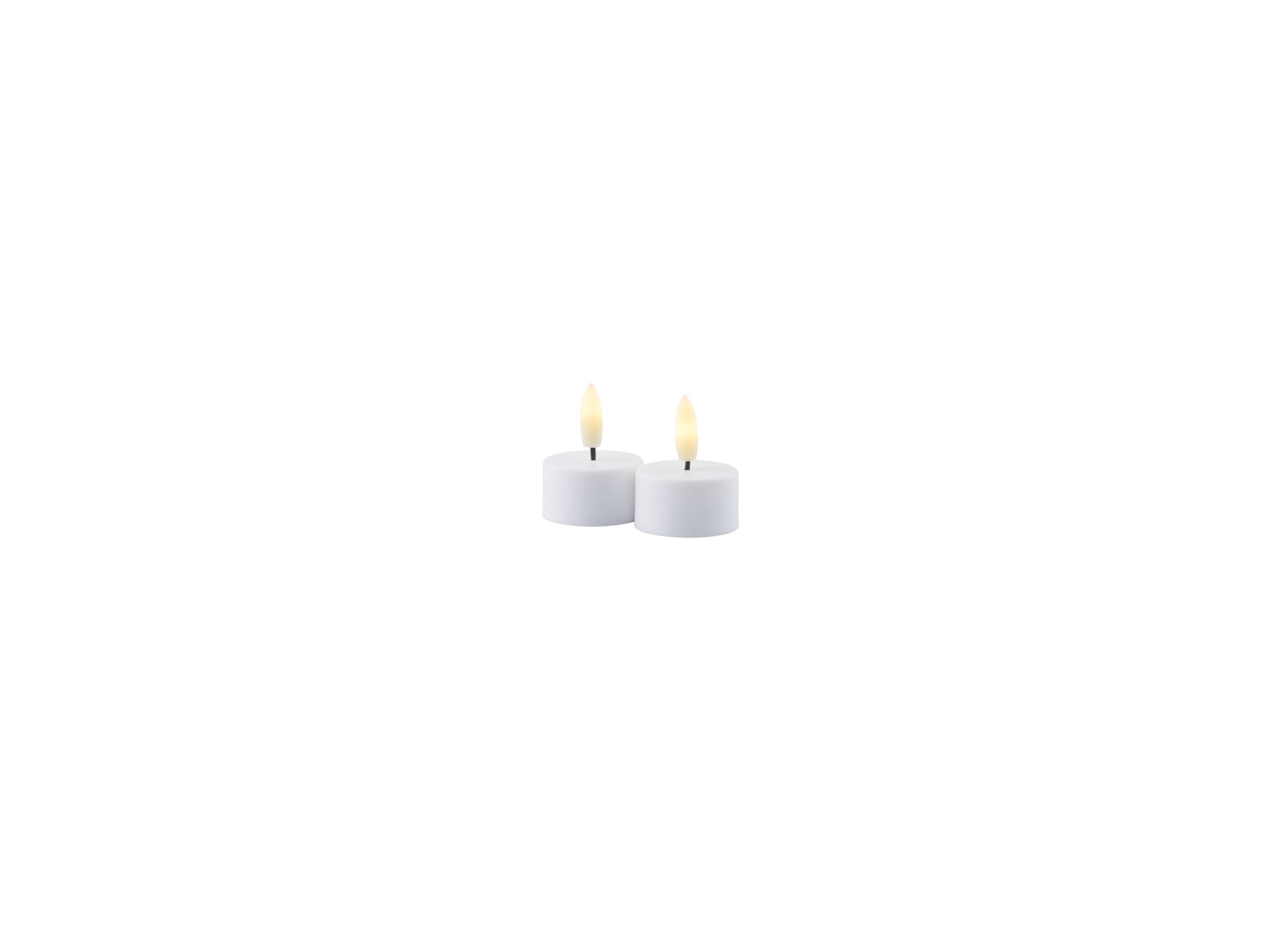 Bougie à LED Sille Rechargeable blanc lot de 2 - Bougie à LED Sille Rechargeable blanc lot de 2