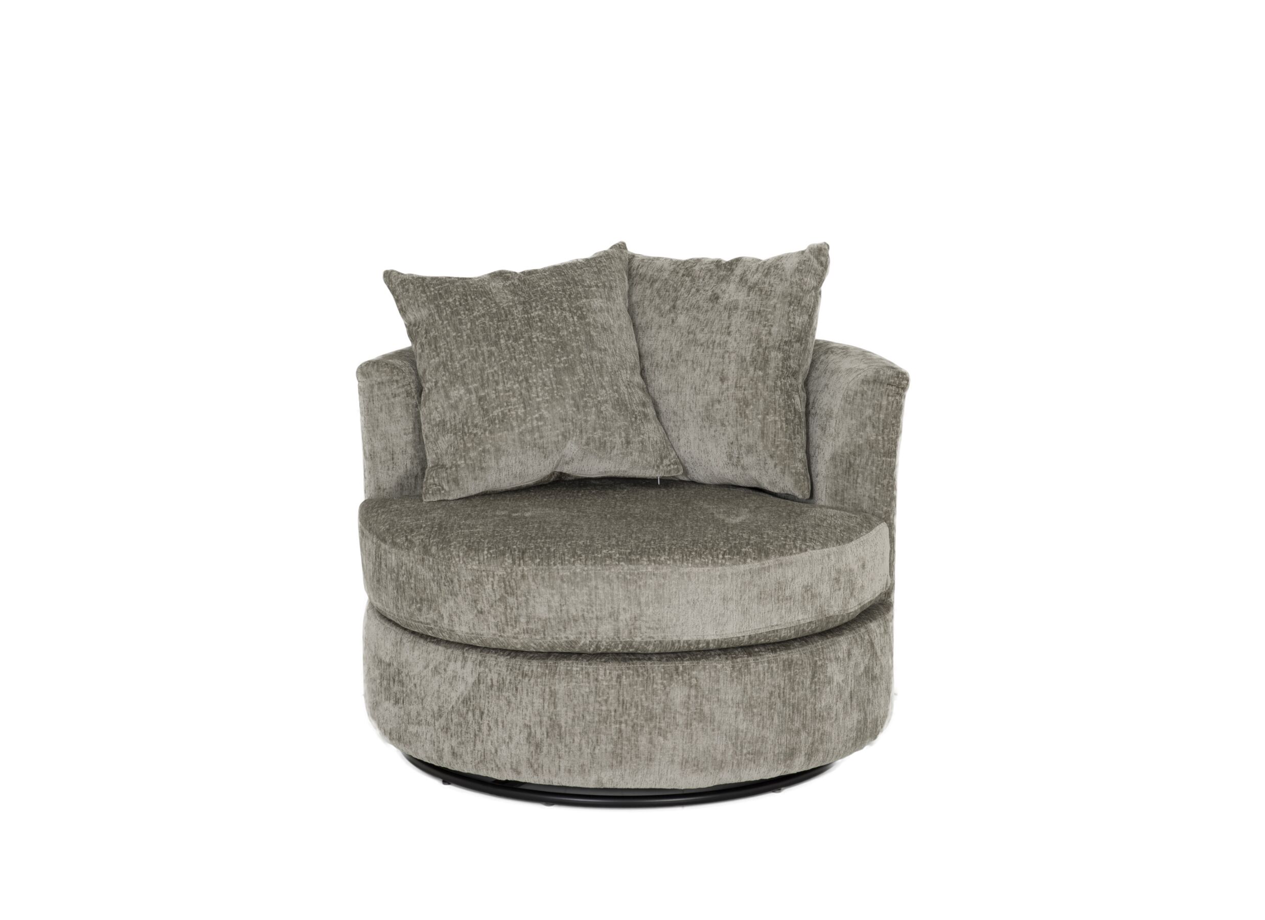Fauteuil pivotant Dynamo 93,5x88x84cm - tissu - greige