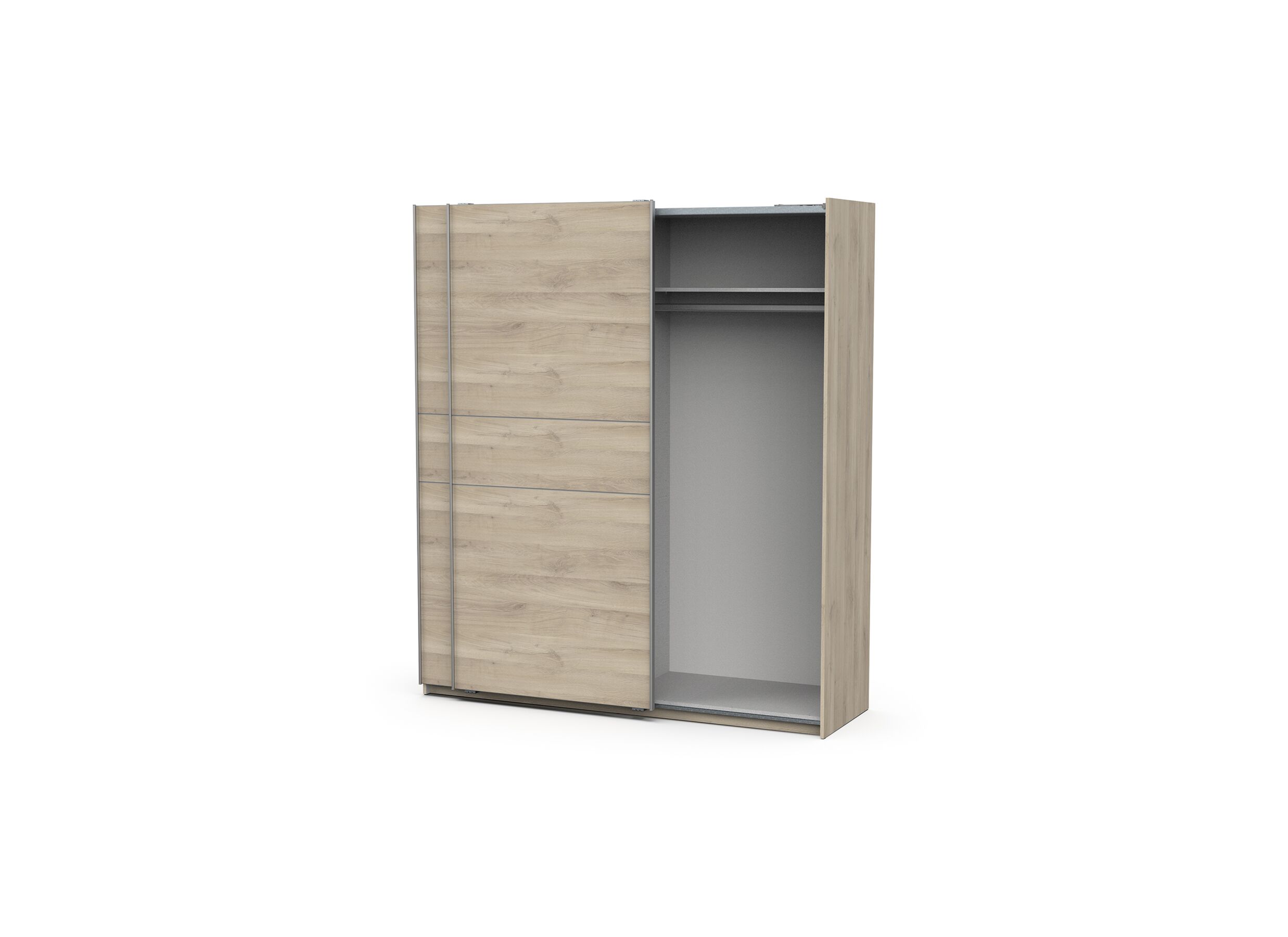 Armoire à portes coulissantes Ghost 178cm - décor - chêne de kronberg