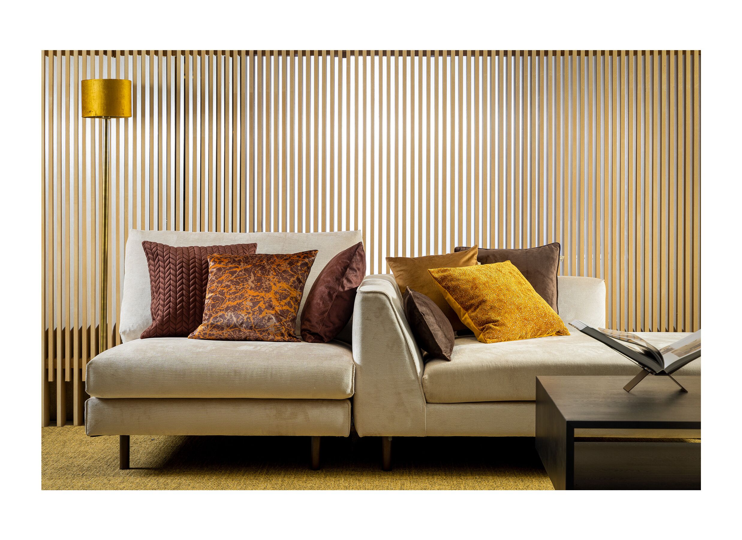Foto ambiance - Coussin Caith 50x50cm chocolate martini