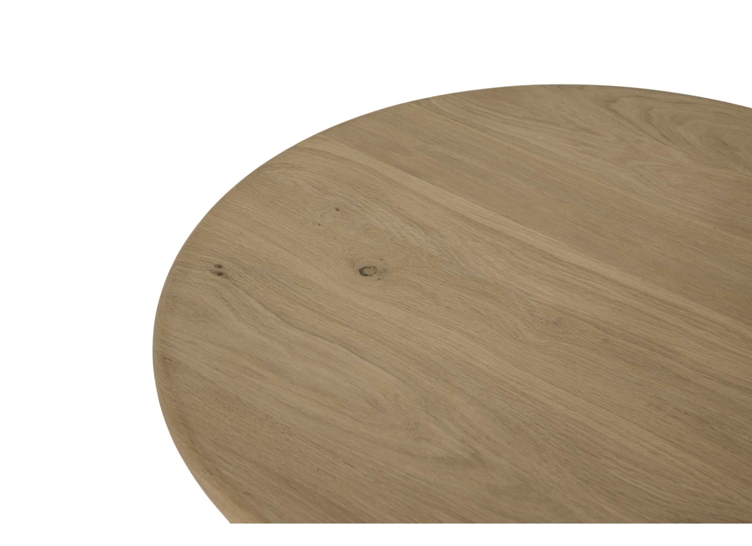 Detailfoto - Salontafel Bluesette Ø70/Ø50cm - eik massief - naturel - set van 2