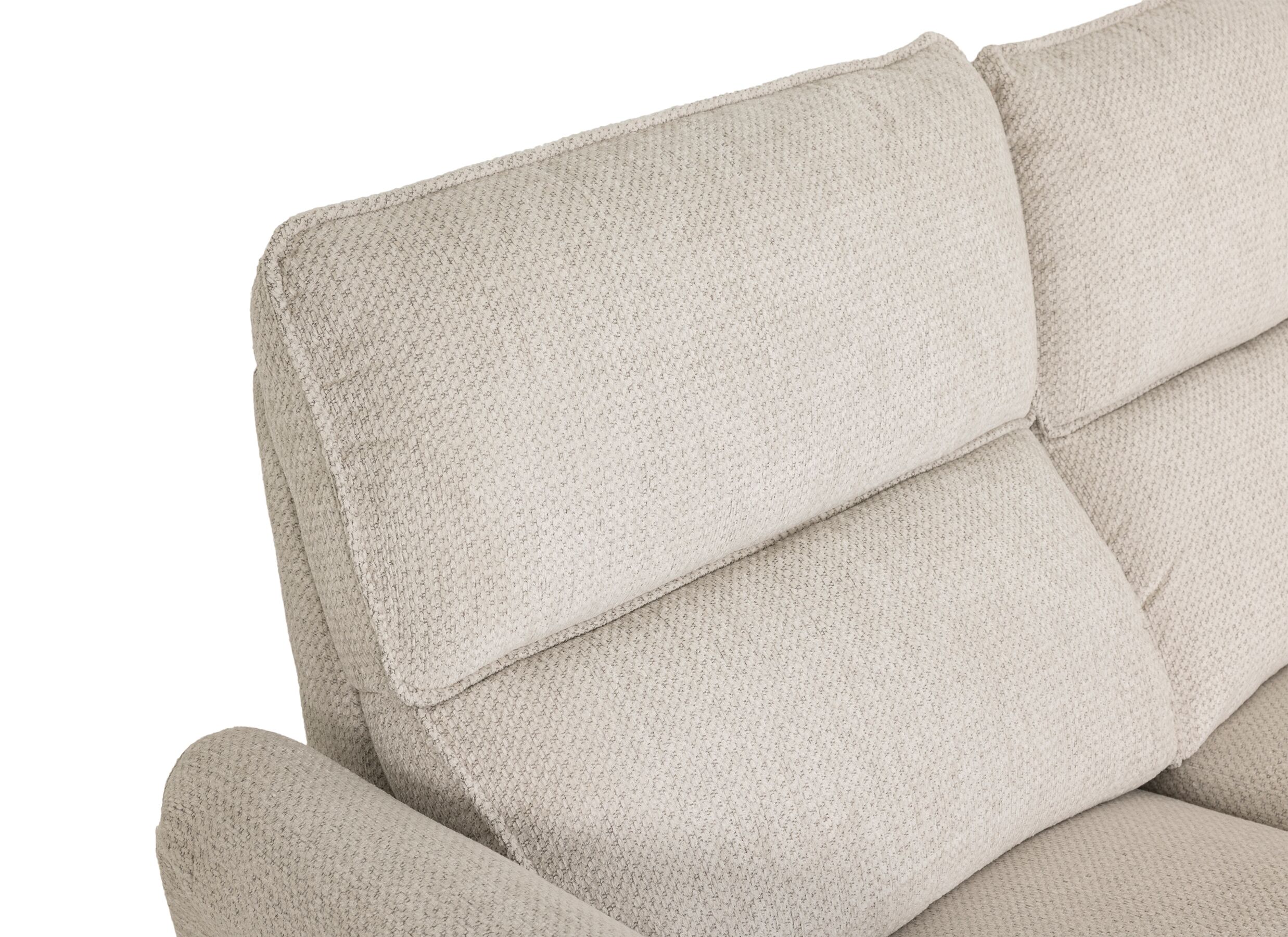 Detailfoto - Hoeksalon Kenobi 239x164cm - stof - lichtgrijs met relax