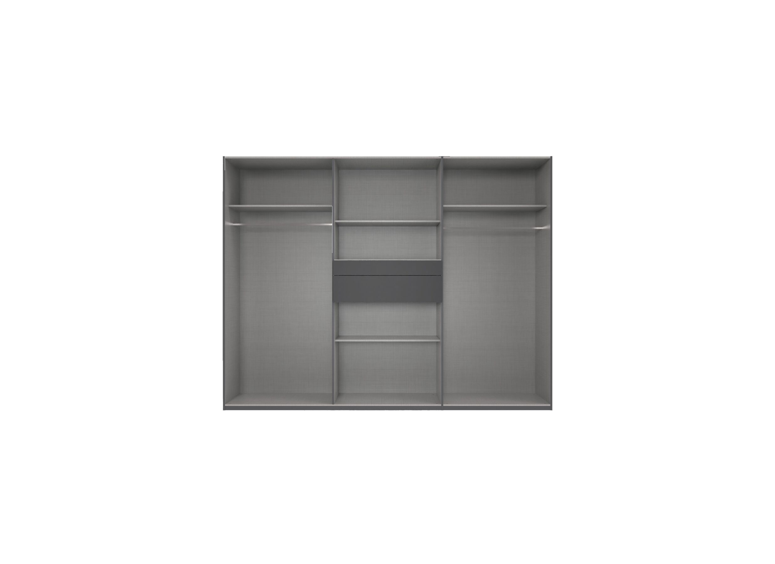 Disposition - Garde-robe Moldau 270cm - décor - graphite