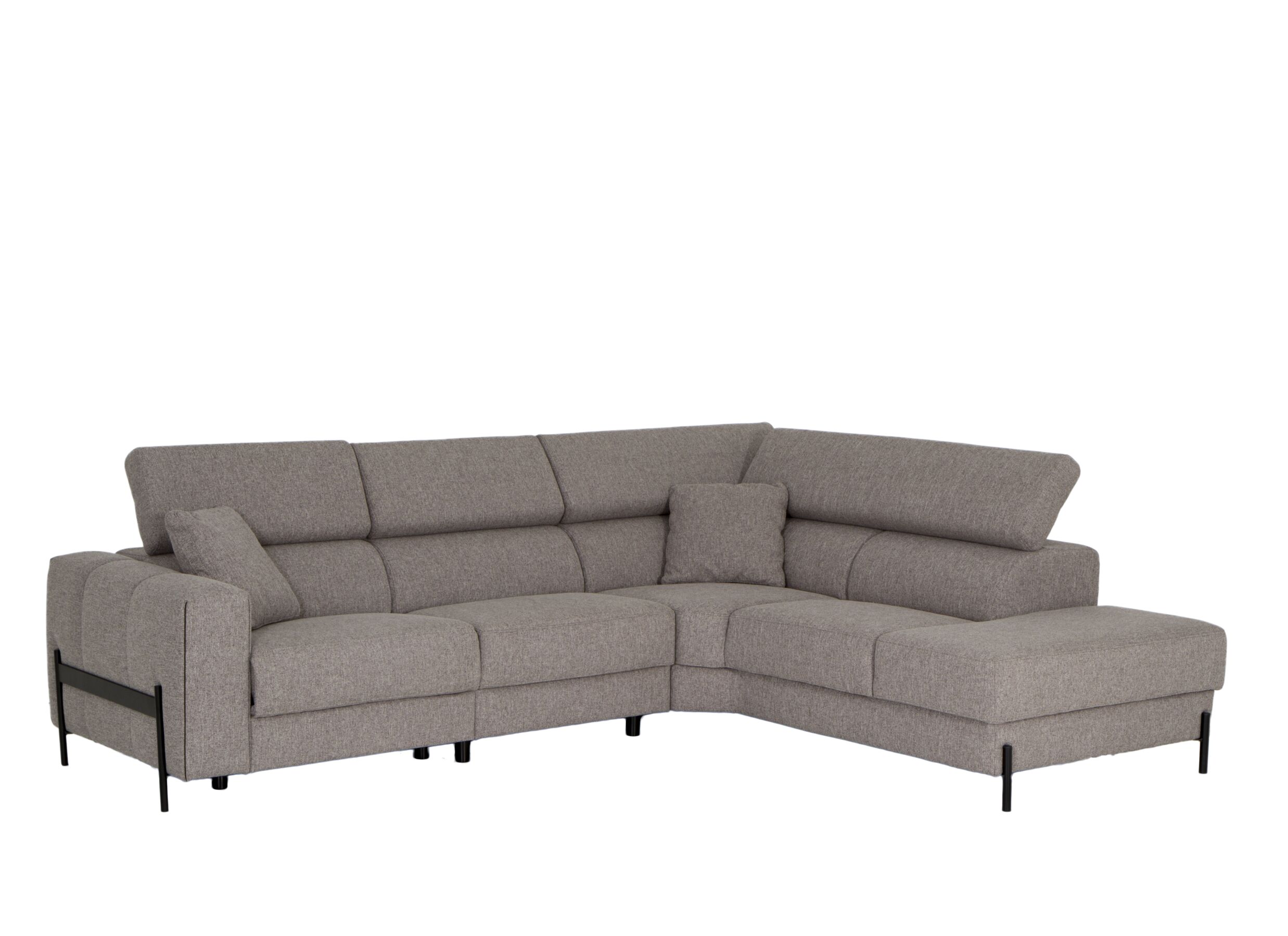 Hoeksalon Arkon 296x238cm - stof - taupe met relax - Canapé d'angle Arkon 296x238cm - tissu - taupe avec relax