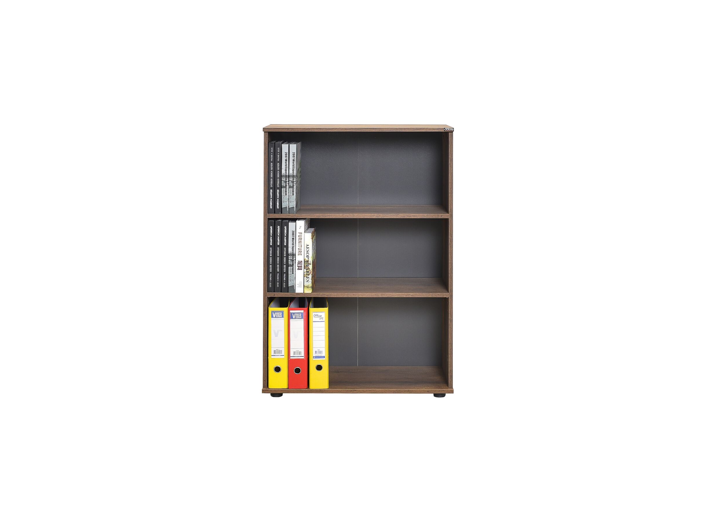 Boekenrek Meradi 72x34x109cm - melamine - oslo walnut