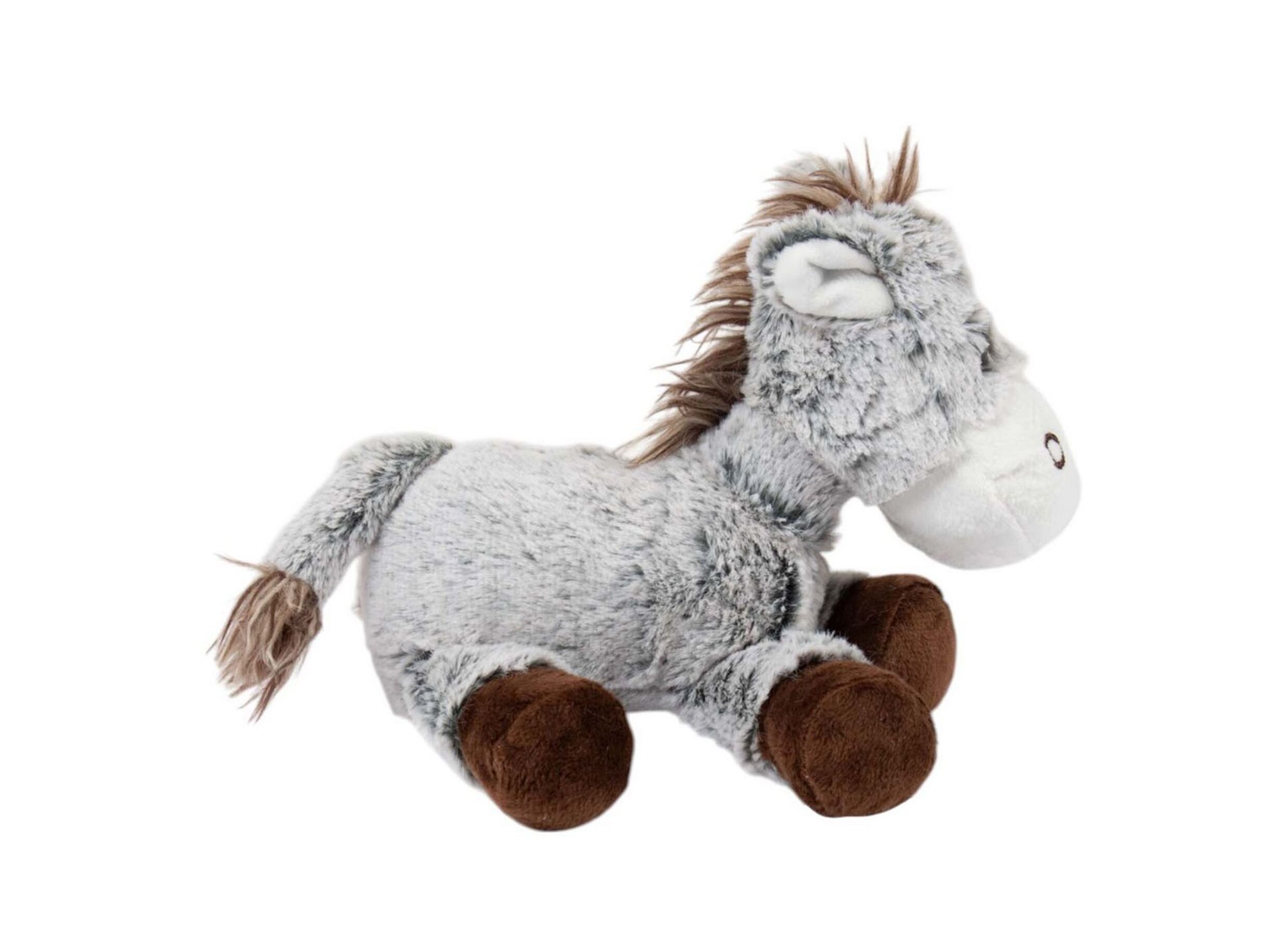 Overzichtsfoto - Knuffel Ezel H18cm - stof - grijs