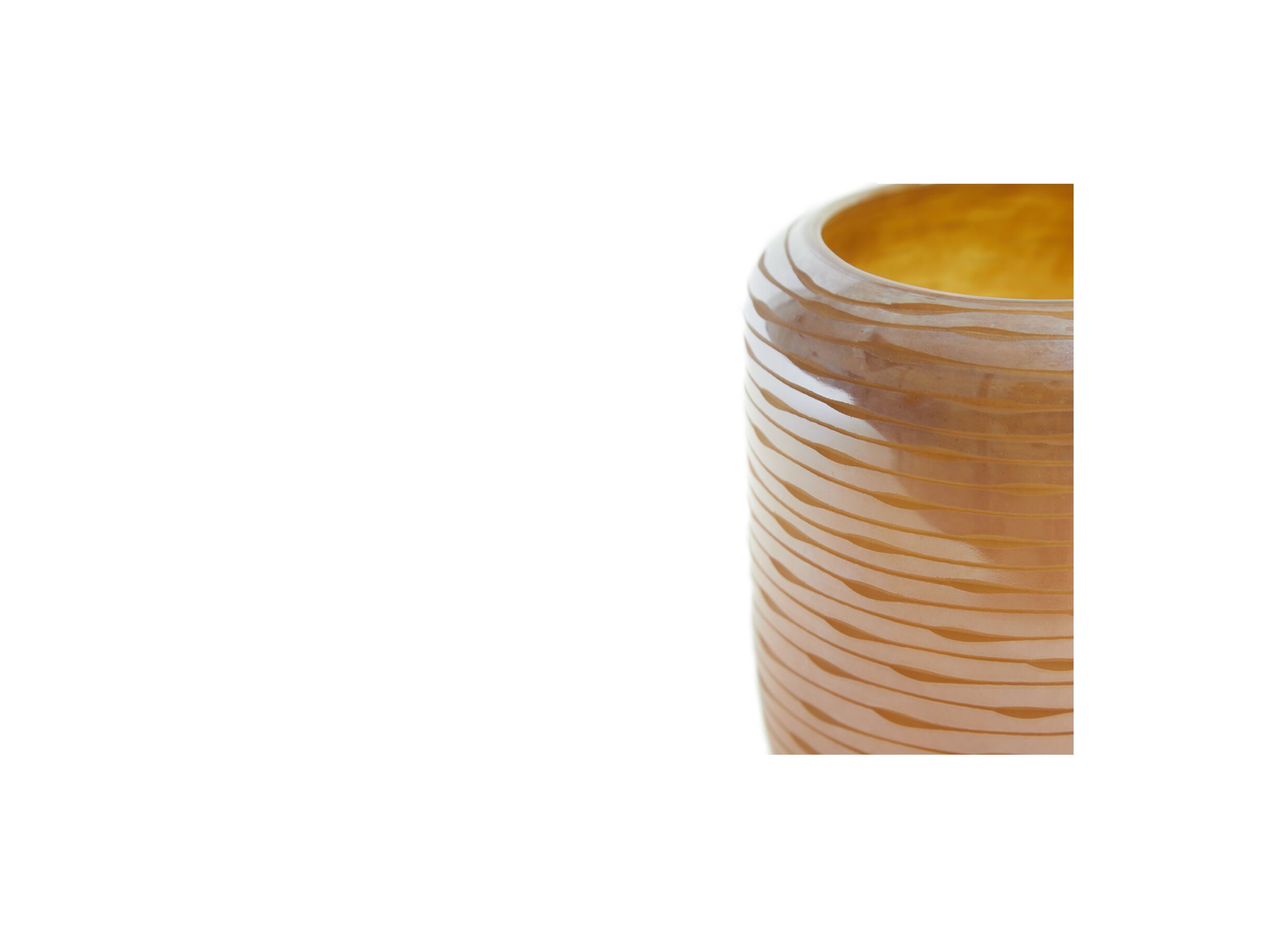 Detail - Vase Bowie H21,5cm - verre - peche brun