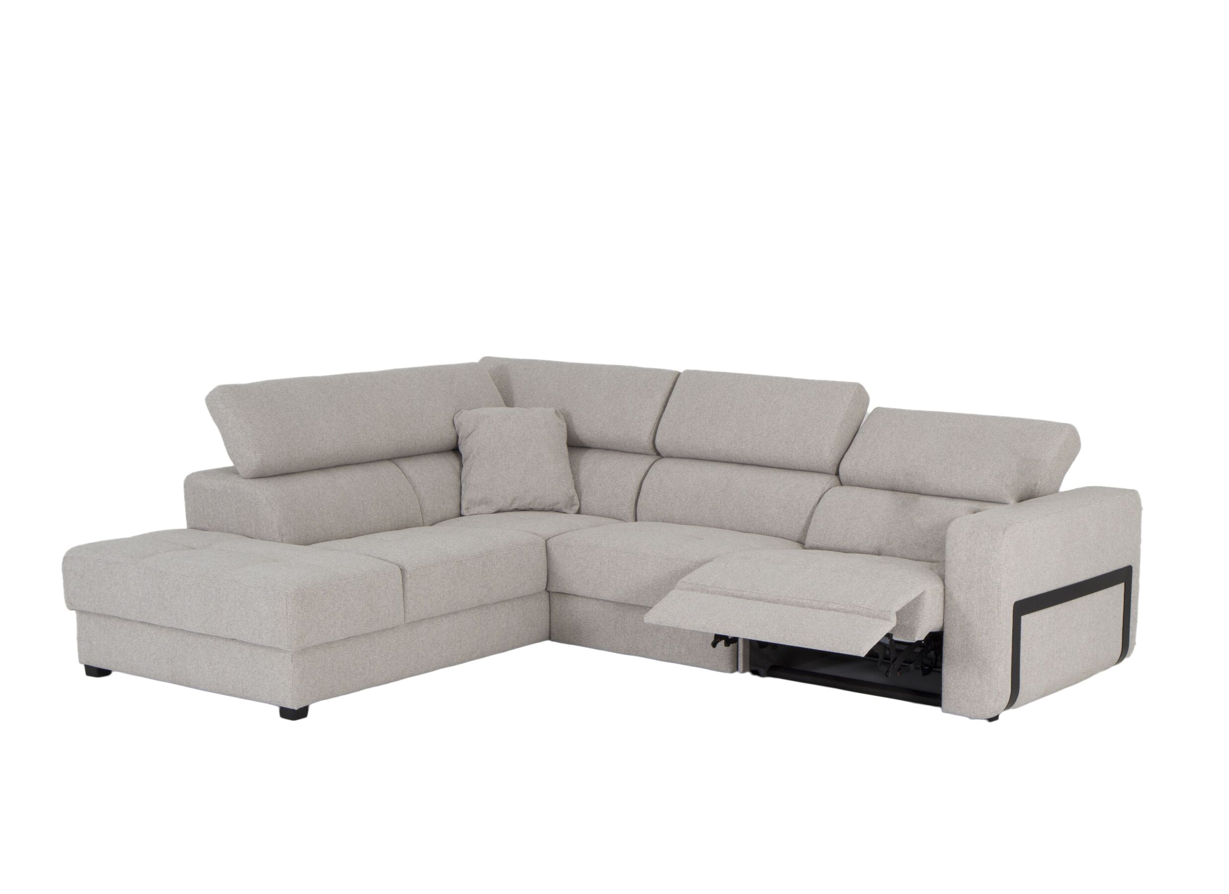 Canapé d'angle Rezzo 291x226cm - tissu avec relax