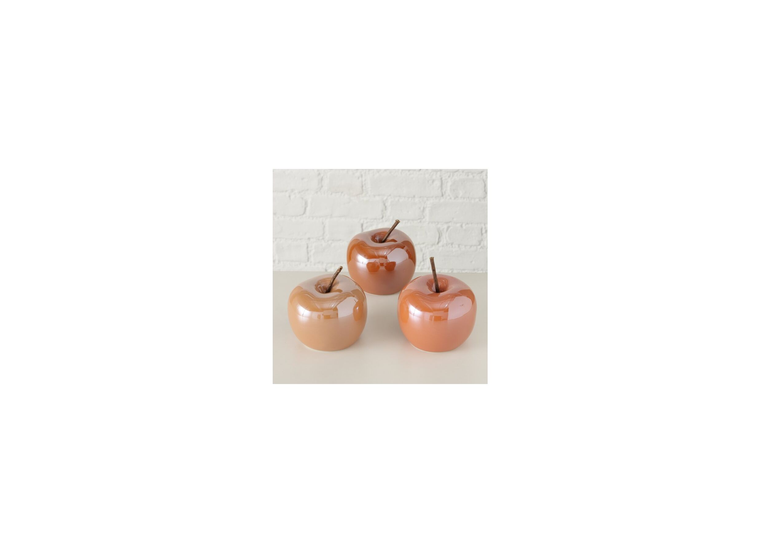 Photo ensemble - Déco Perly Pomme Poire H15cm