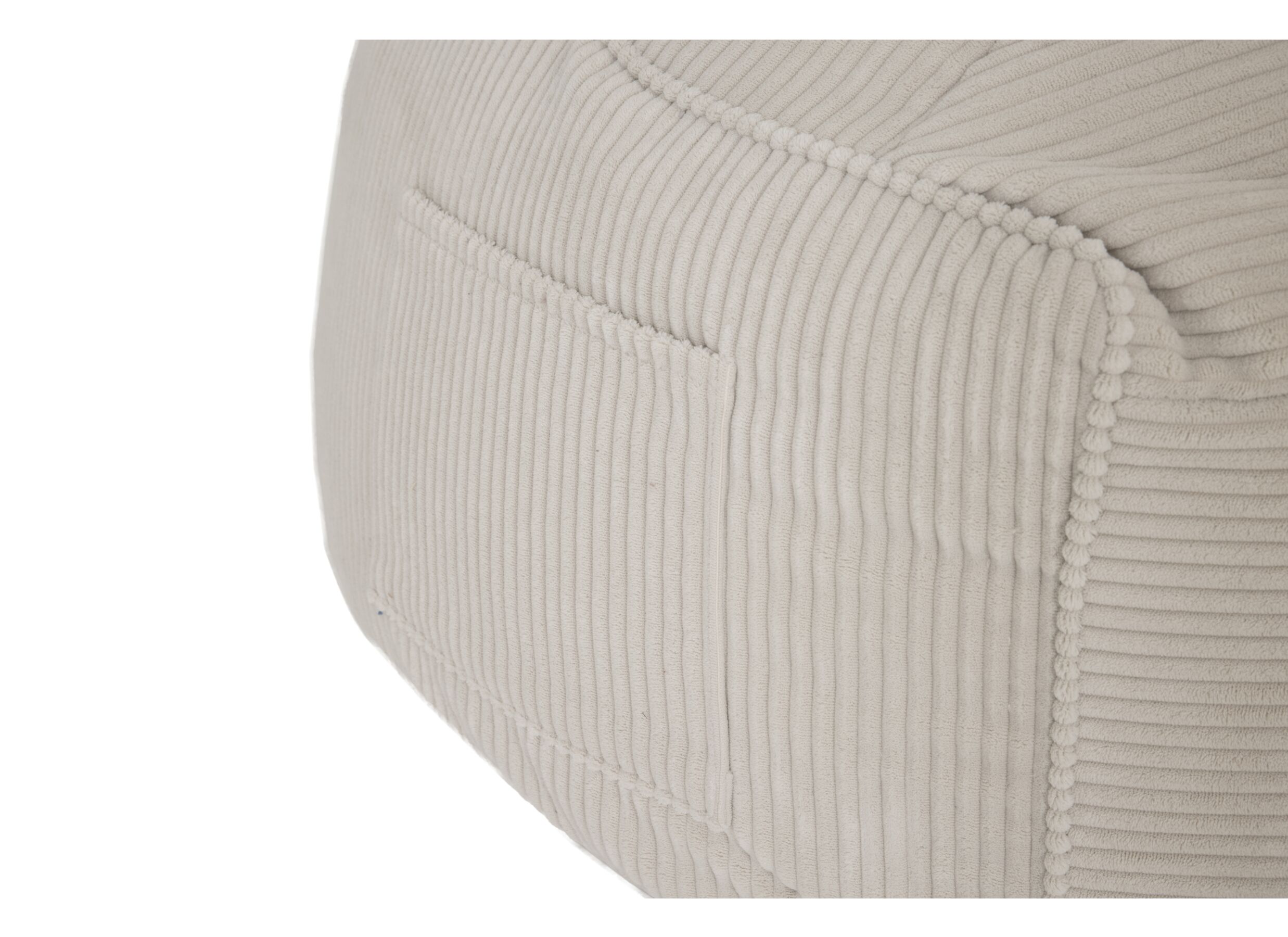Pouf poire Pesaro 75x65x95cm - tissu - ivoire