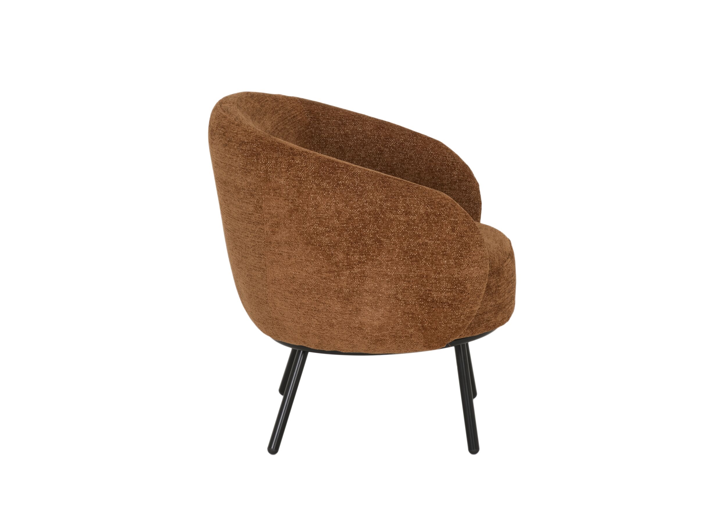 Fauteuil Crush 74x68x74cm - tissu - rouille