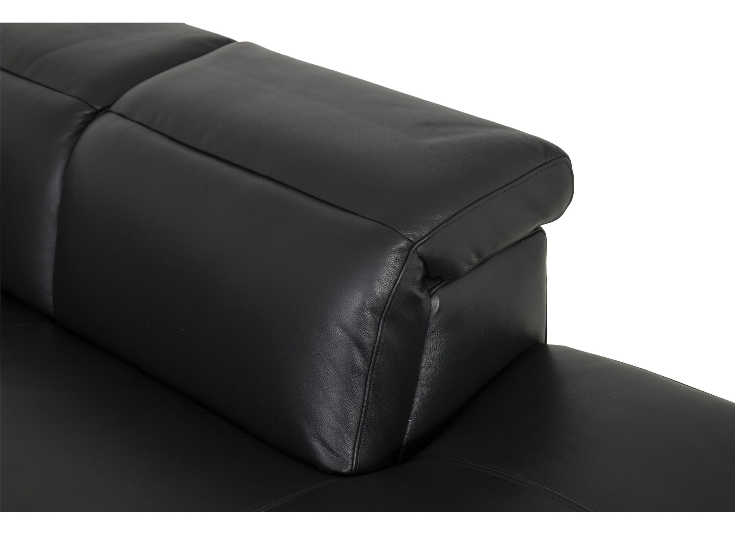 Hoeksalon After 295x232cm - leder - zwart met relax