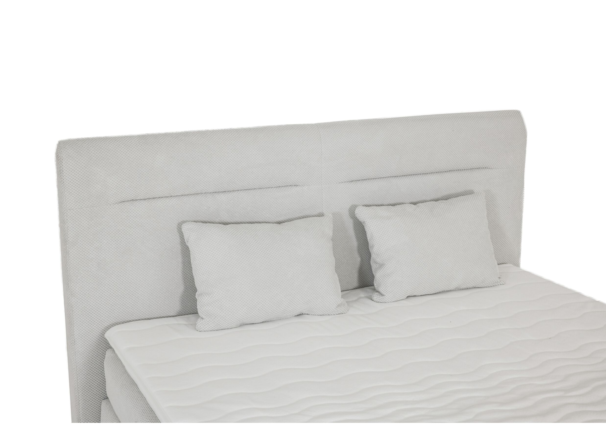Detail - Boxspring Simone 180x200cm - tissu - écru avec rangement