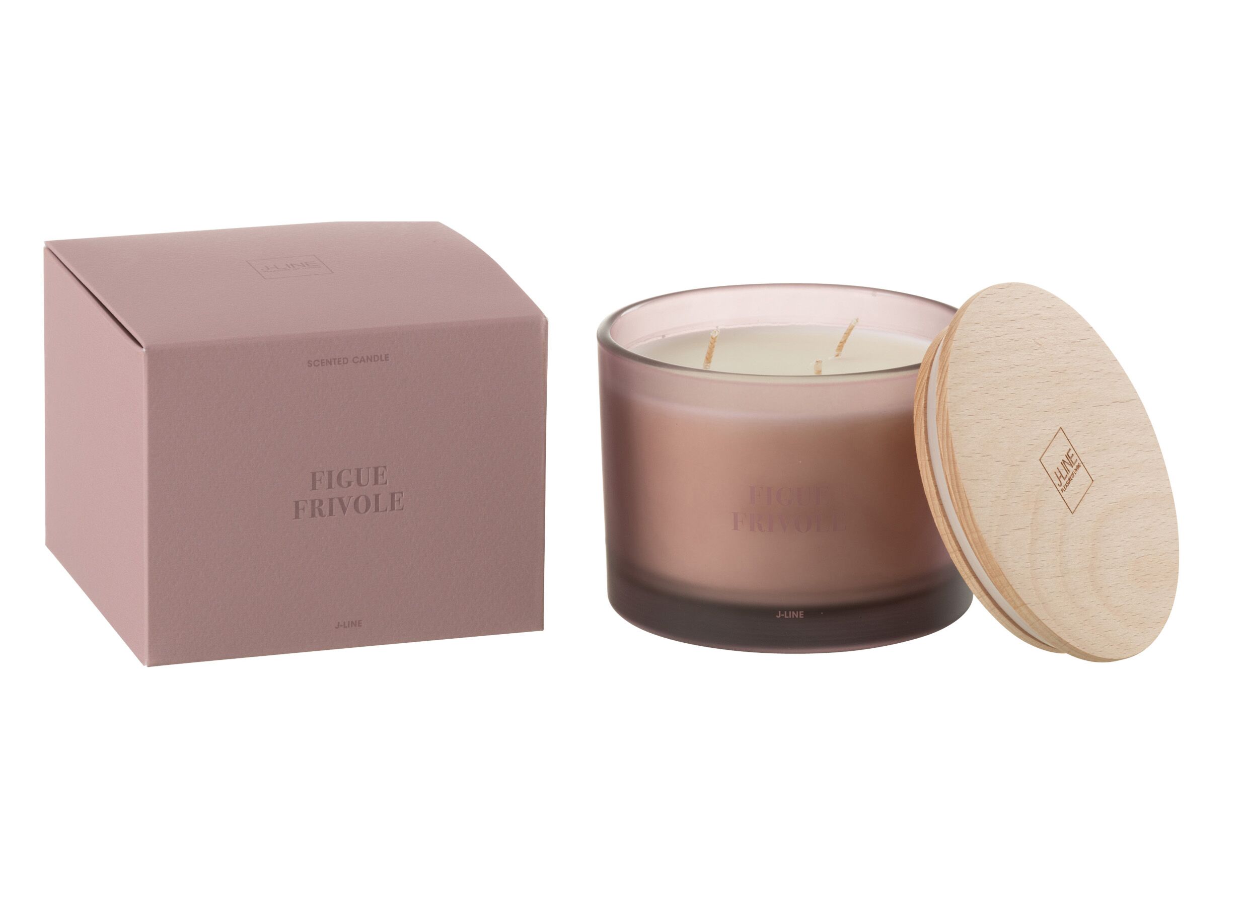 Plus Important - Bougie parfumée Figue Frivole Ø11,5x10cm - verre/paraffine - rose