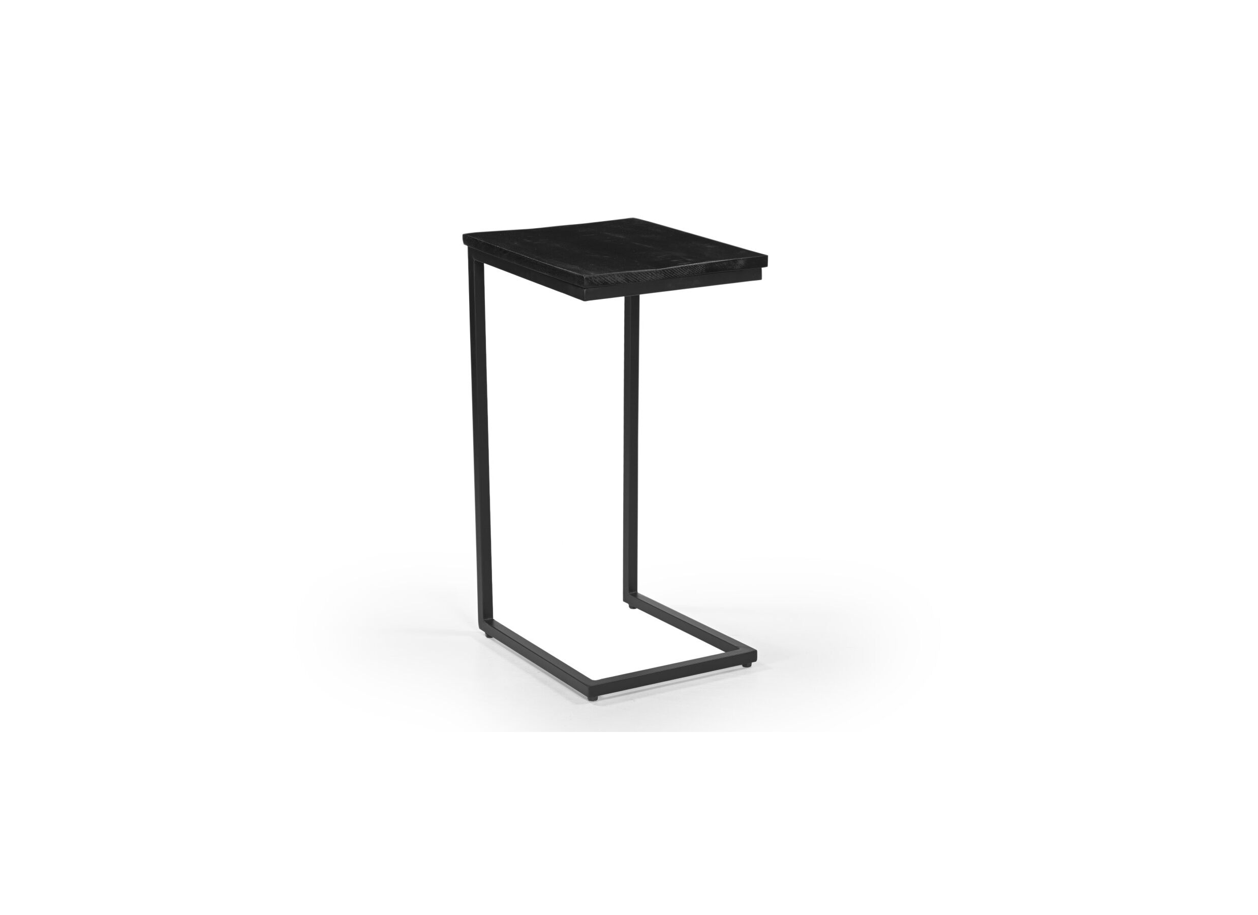 Table d'appoint Table pour laptop Feline 40x33cm - Table ordinateur portable Feline 40x33cm - mangue massif - noir