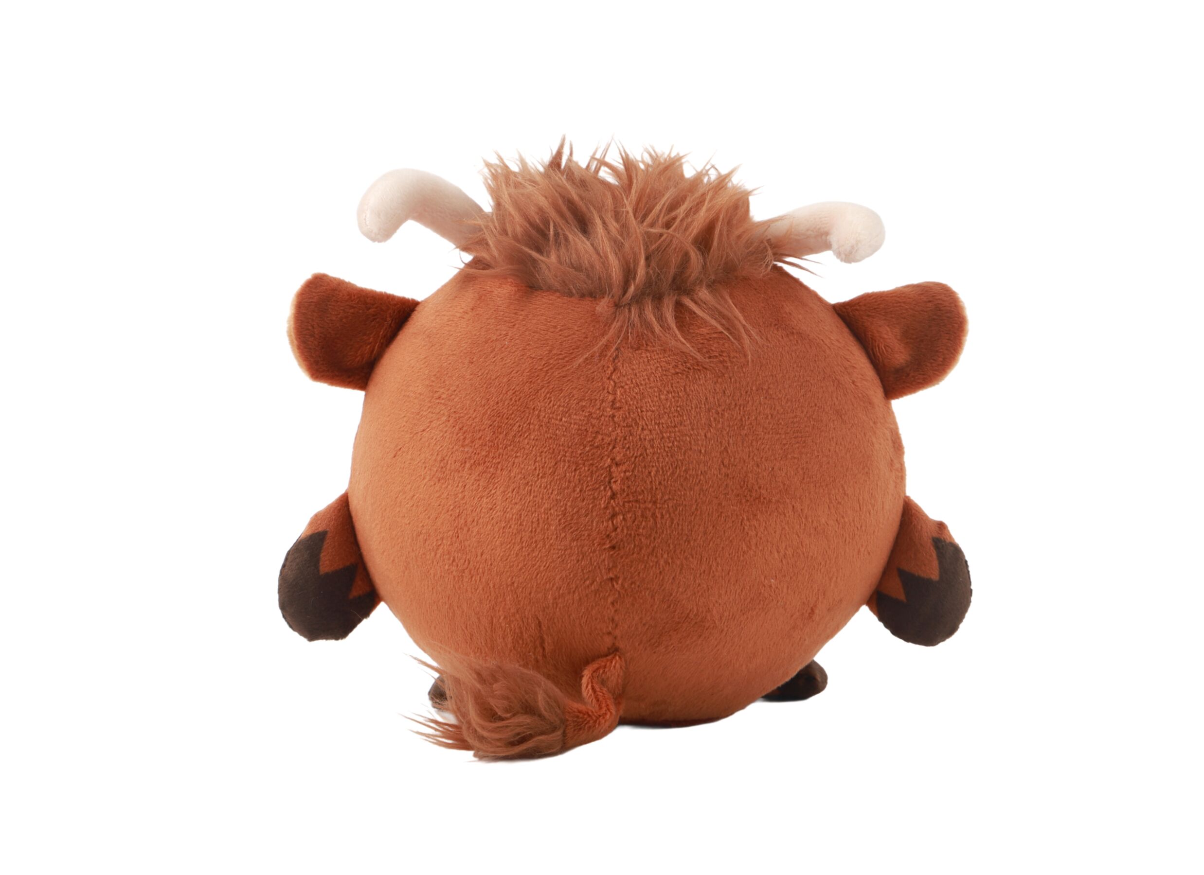 Aperçu - Coussin Squishy Highland Cow Ø13cm - tissu - marron